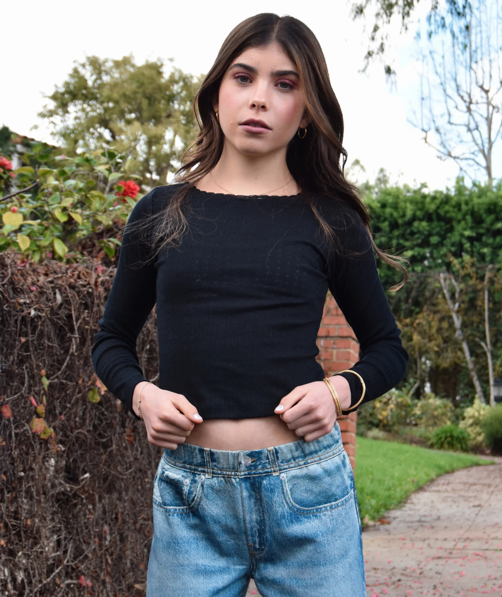 FBZ Girls Honor Pointelle With Lace Top - Image 4