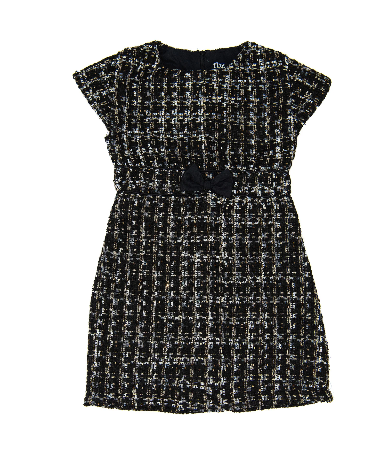 FBZ Girls Joan Tweed Bow Dress - Image 3