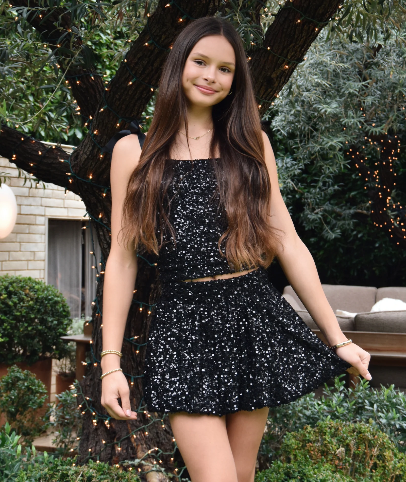FBZ Girls Marlin Sequin Ribbon Top - Image 3
