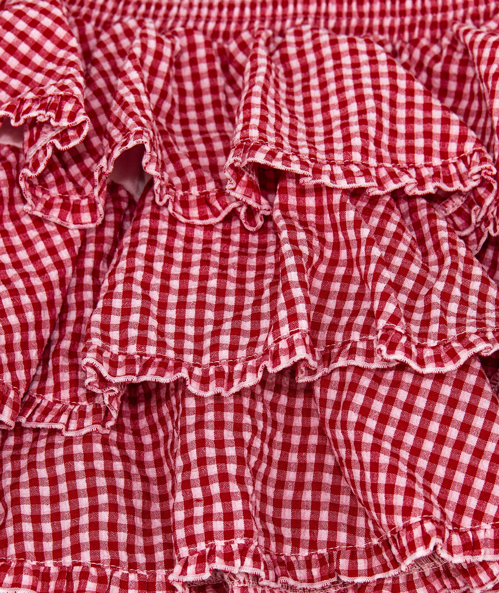 FBZ Girls Olivia Red Gingham 3 Layer Skirt - Image 5