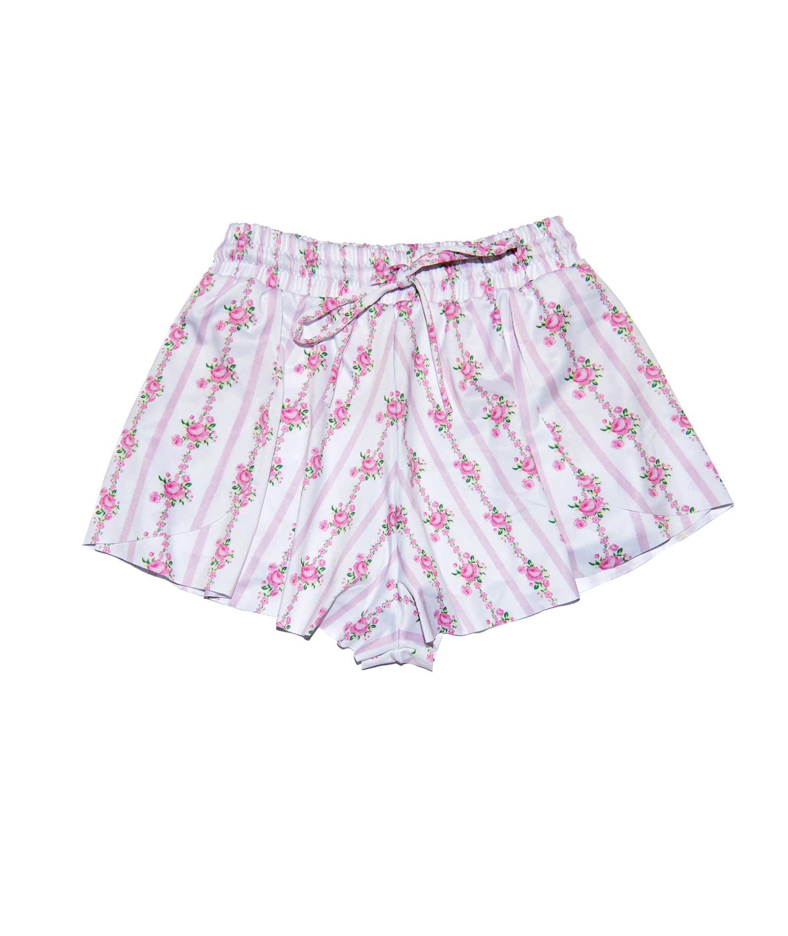 FBZ Girls Pink Stripe Floral Butterfly Shorts - Image 4