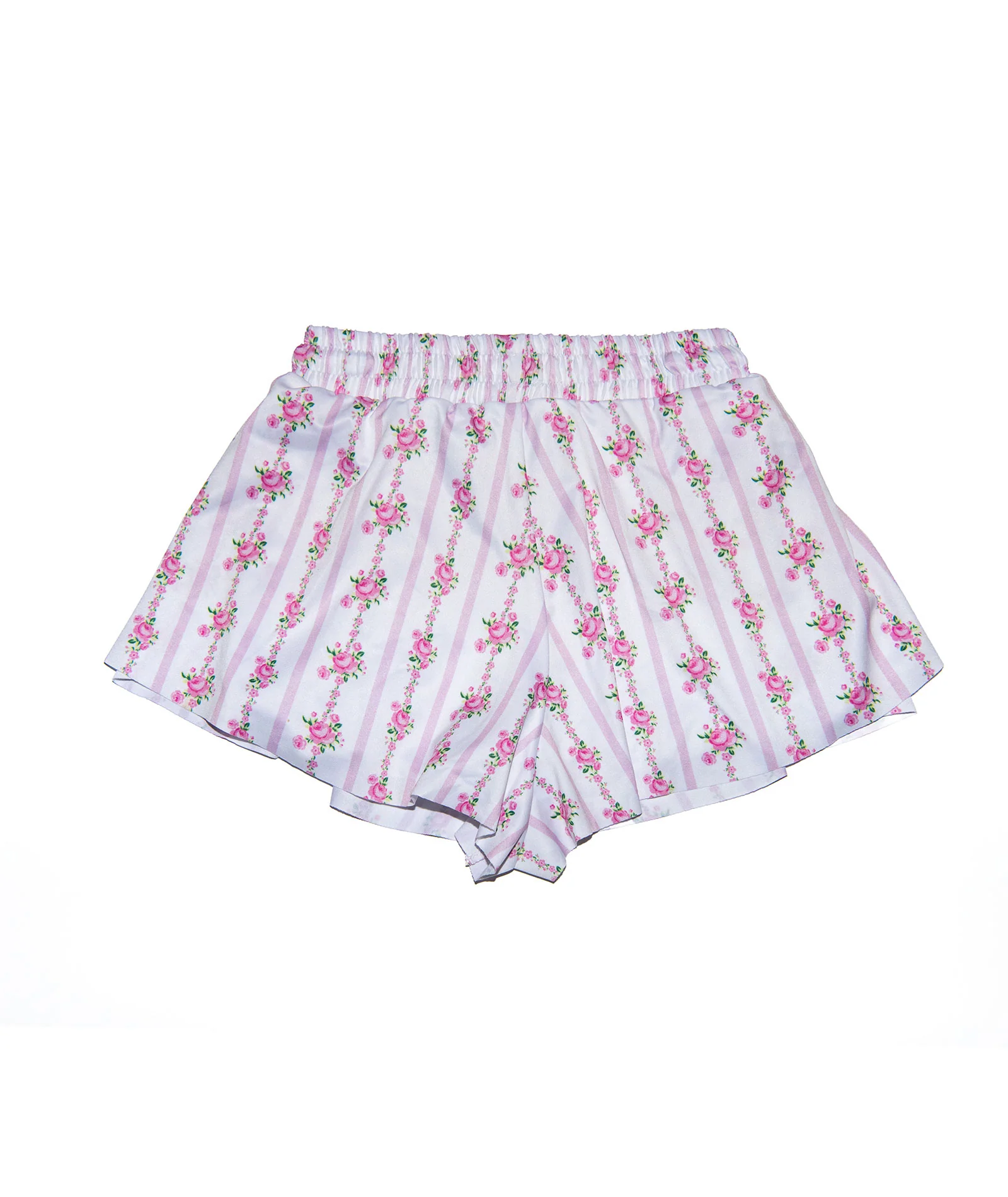 FBZ Girls Pink Stripe Floral Butterfly Shorts - Image 5