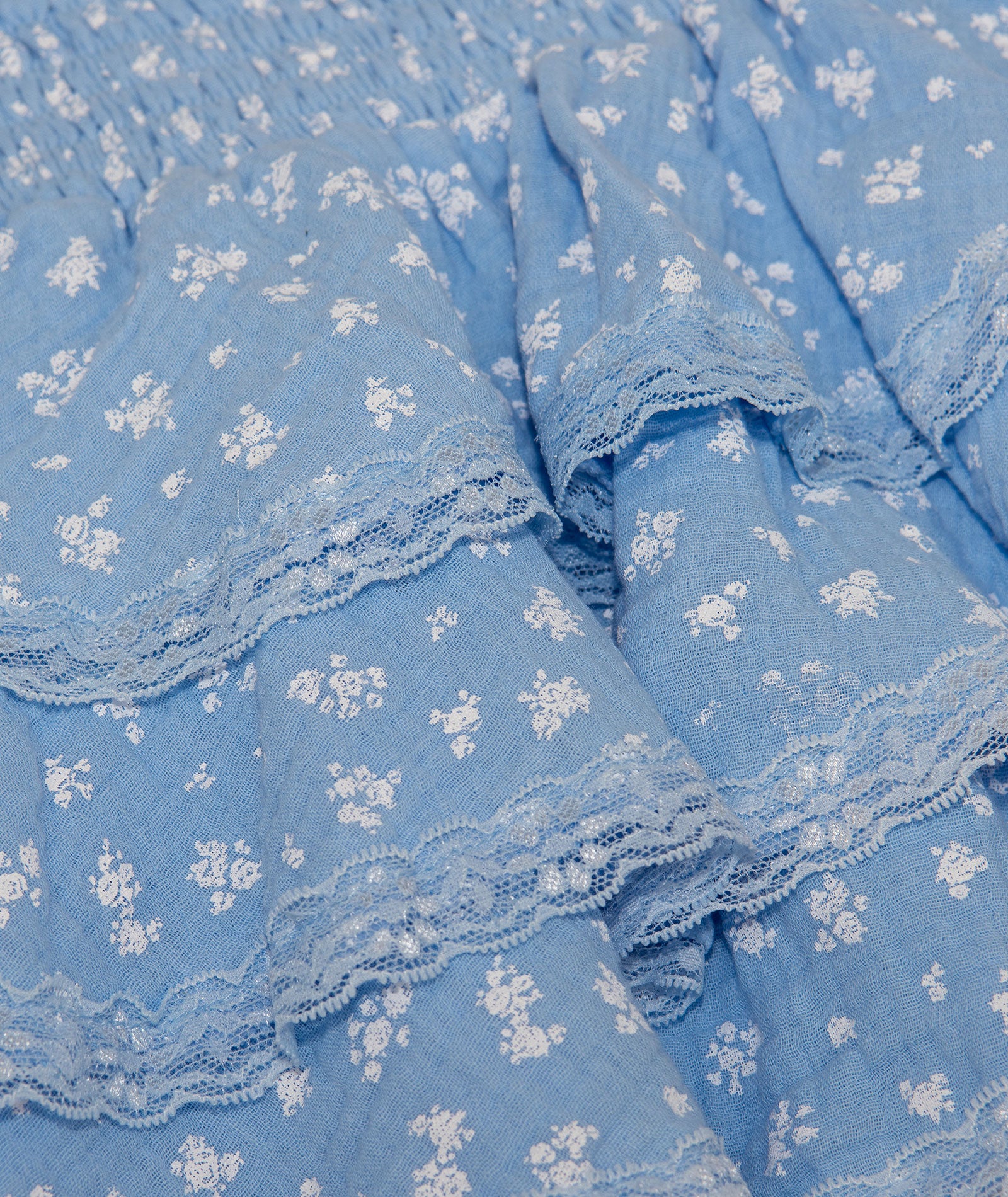 FBZ Girls Ravello Blue Floral Lace Skirt - Image 6