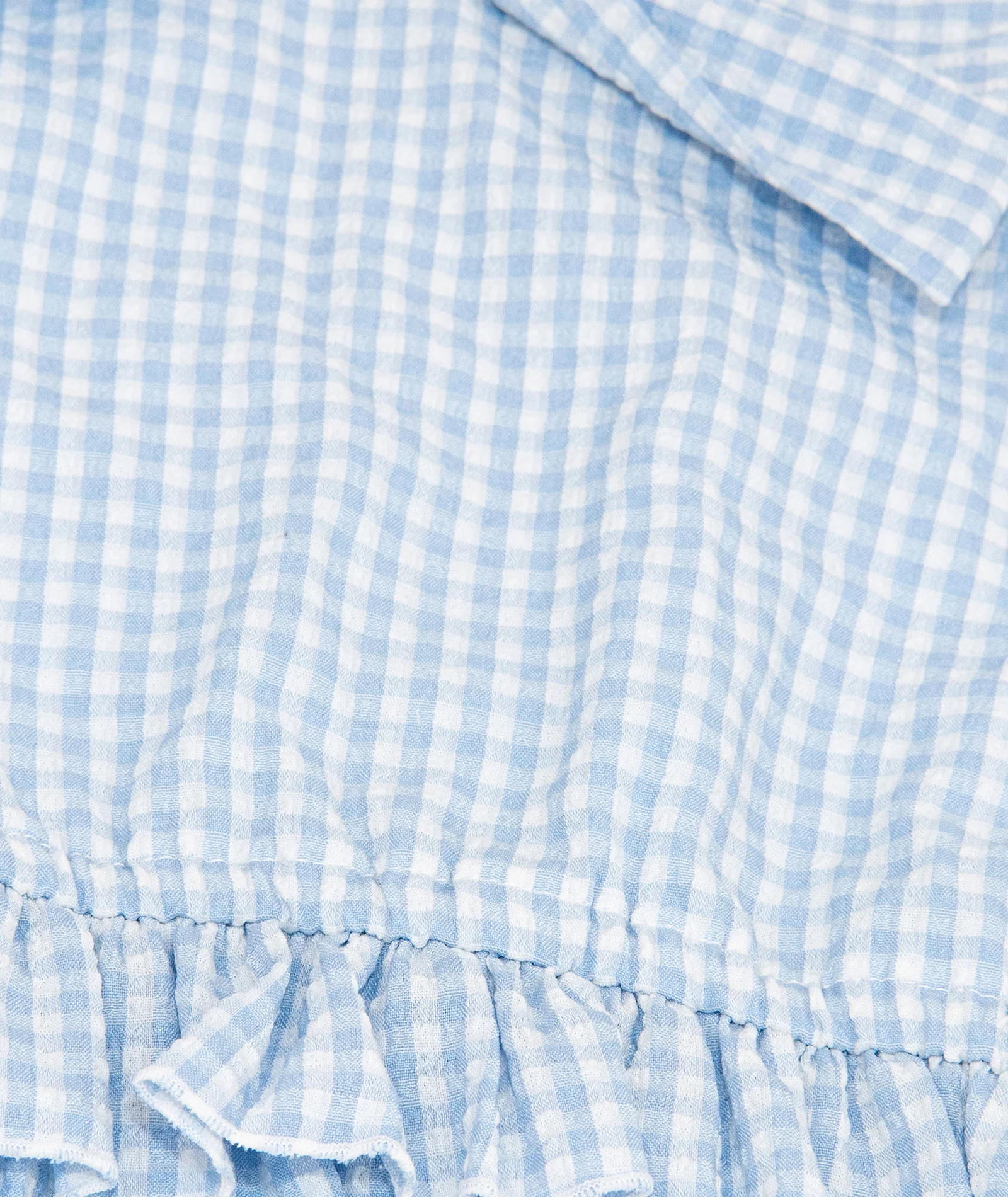 FBZ Girls Saylor Blue Gingham Bow Top - Image 7