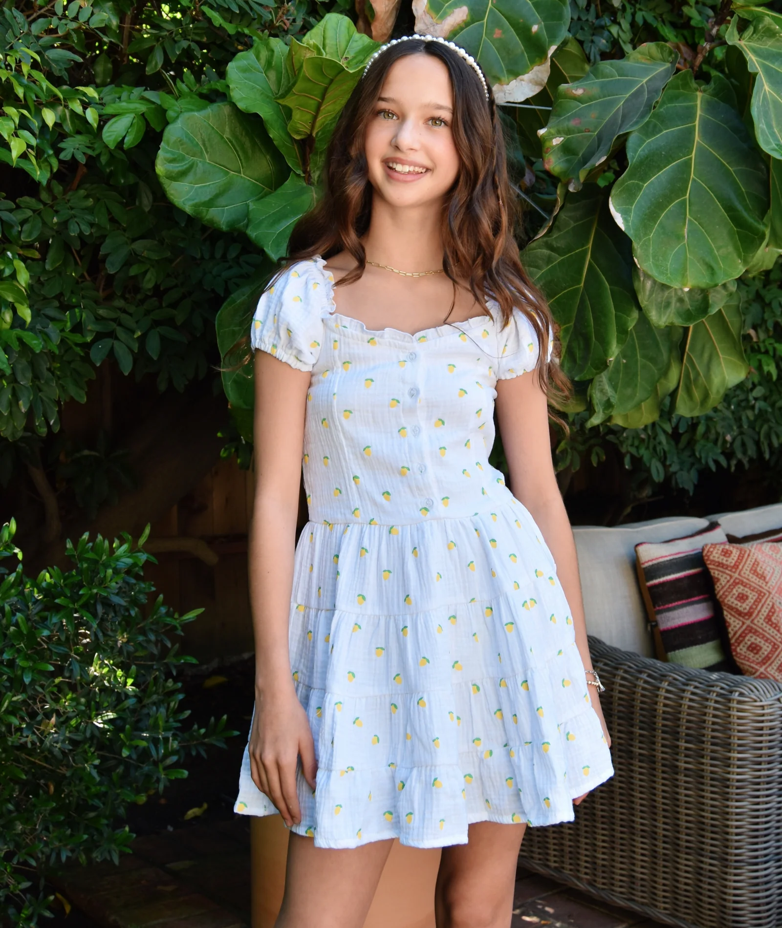 FBZ Girls Sorrento Lemon Dress - Image 2