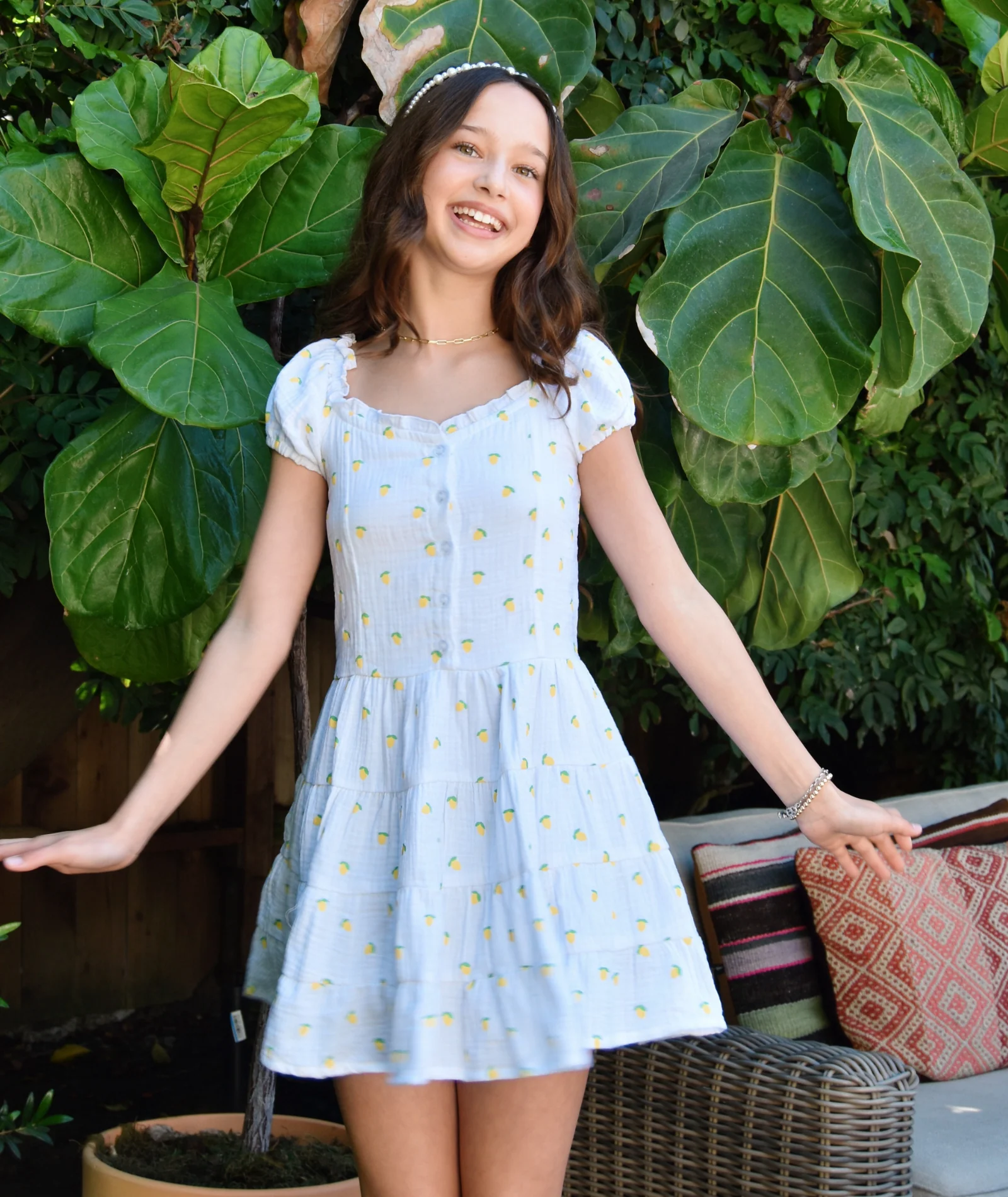FBZ Girls Sorrento Lemon Dress - Image 4