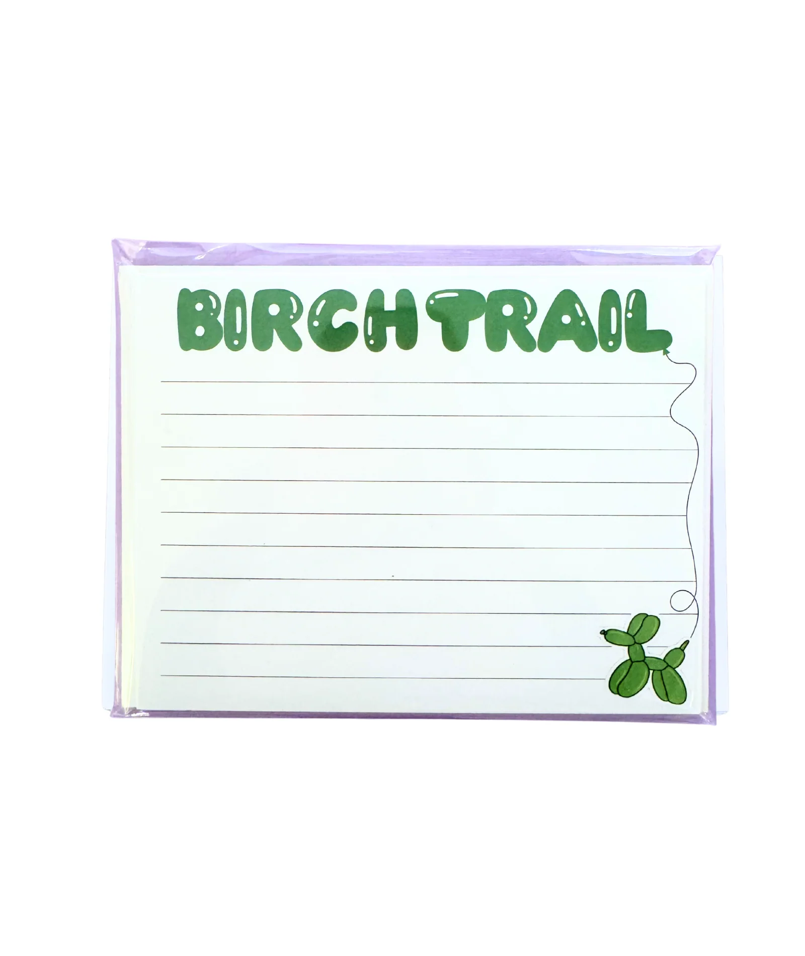 Balloon Doggie Camp Name Lined Notecards Pack of 8 - Image 3