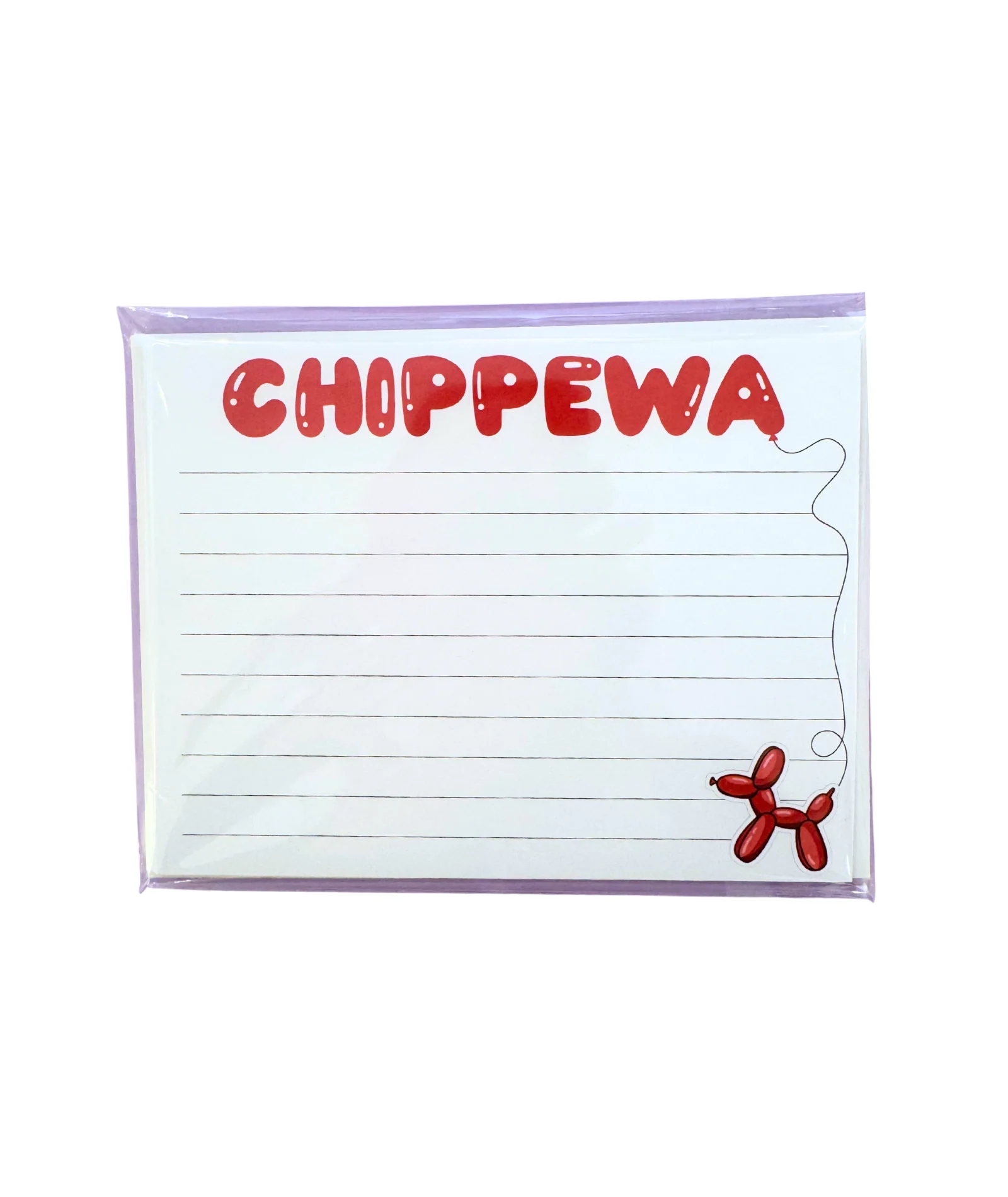 Balloon Doggie Camp Name Lined Notecards Pack of 8 - Image 4