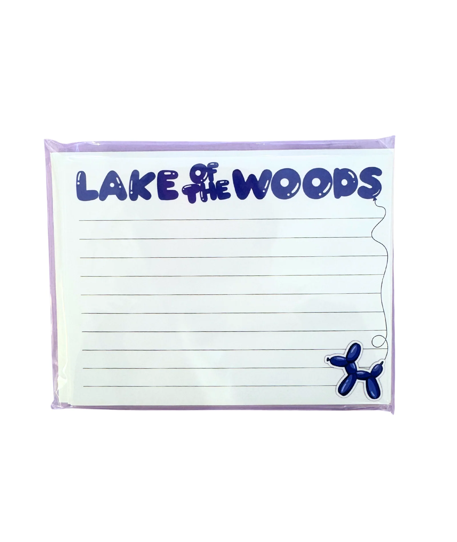 Balloon Doggie Camp Name Lined Notecards Pack of 8 - Image 5