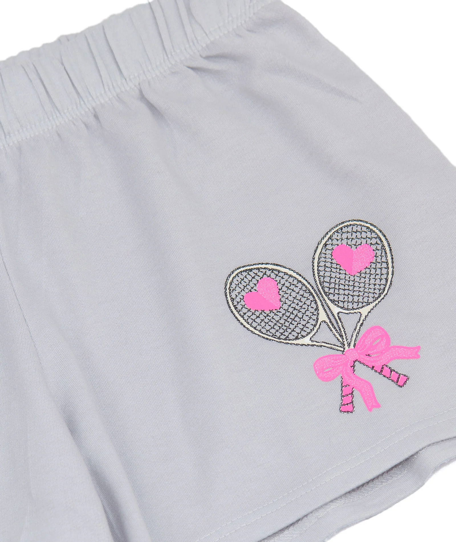 Firehouse Girls Carlee Clay Tennis Bow Fleece Shorts - Image 2