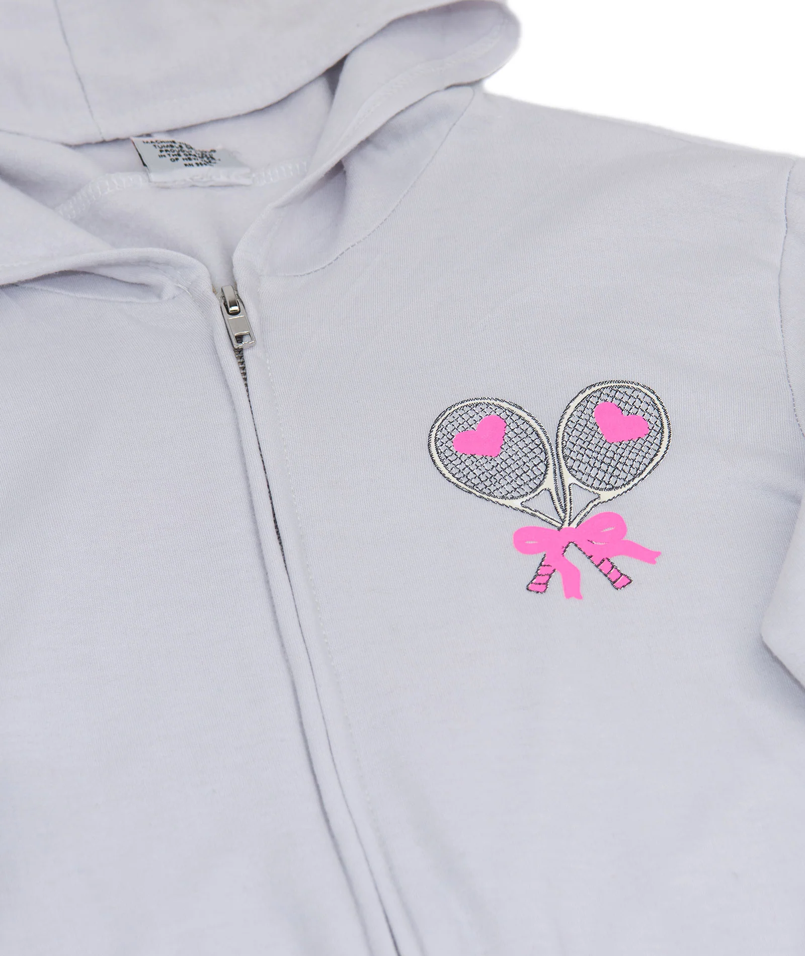 Firehouse Girls Carlee Clay Tennis Bow Zip Hoodie - Image 3