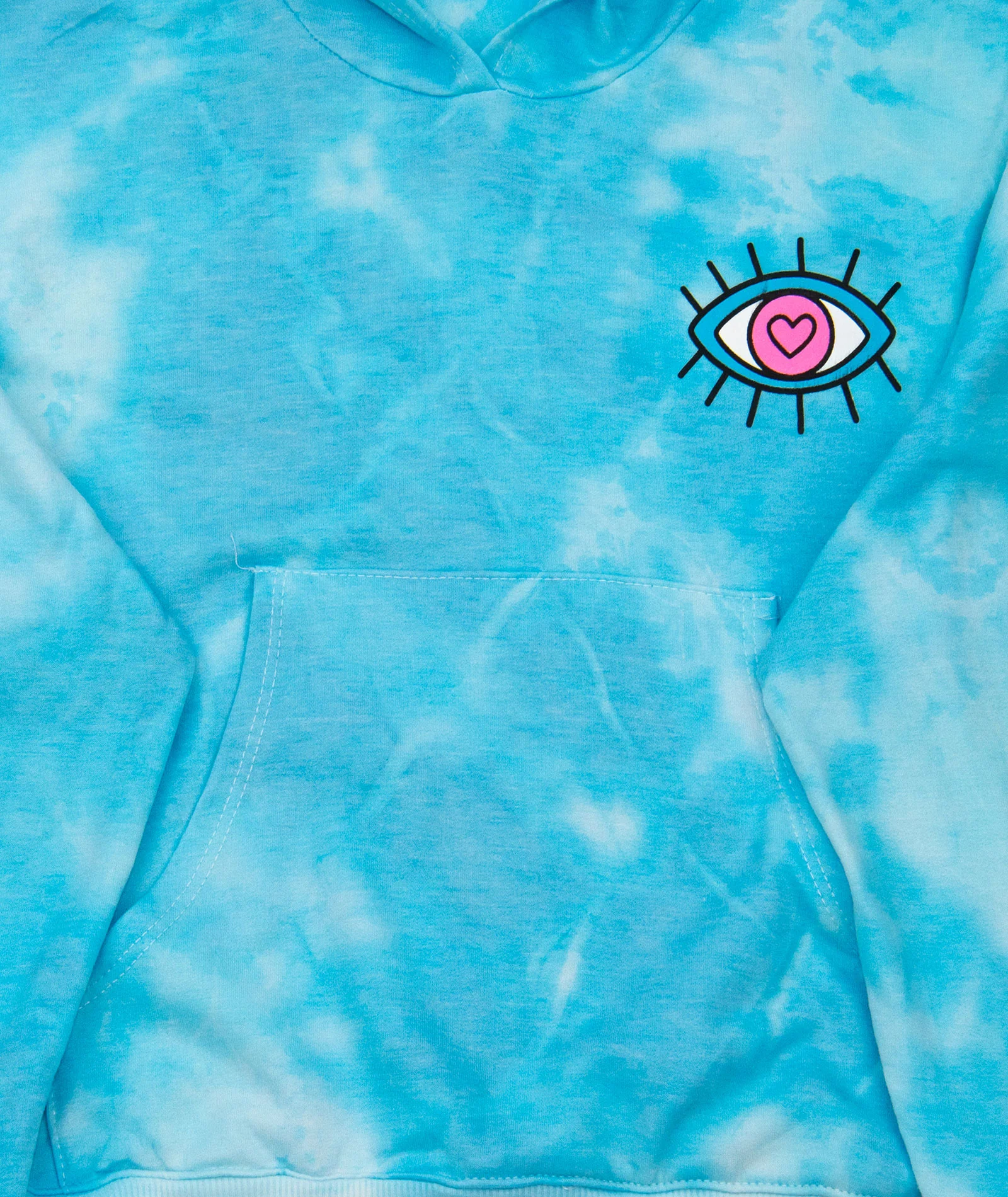 Firehouse Girls Evil Eye Aqua Cloud Pocket Hoodie - Image 2