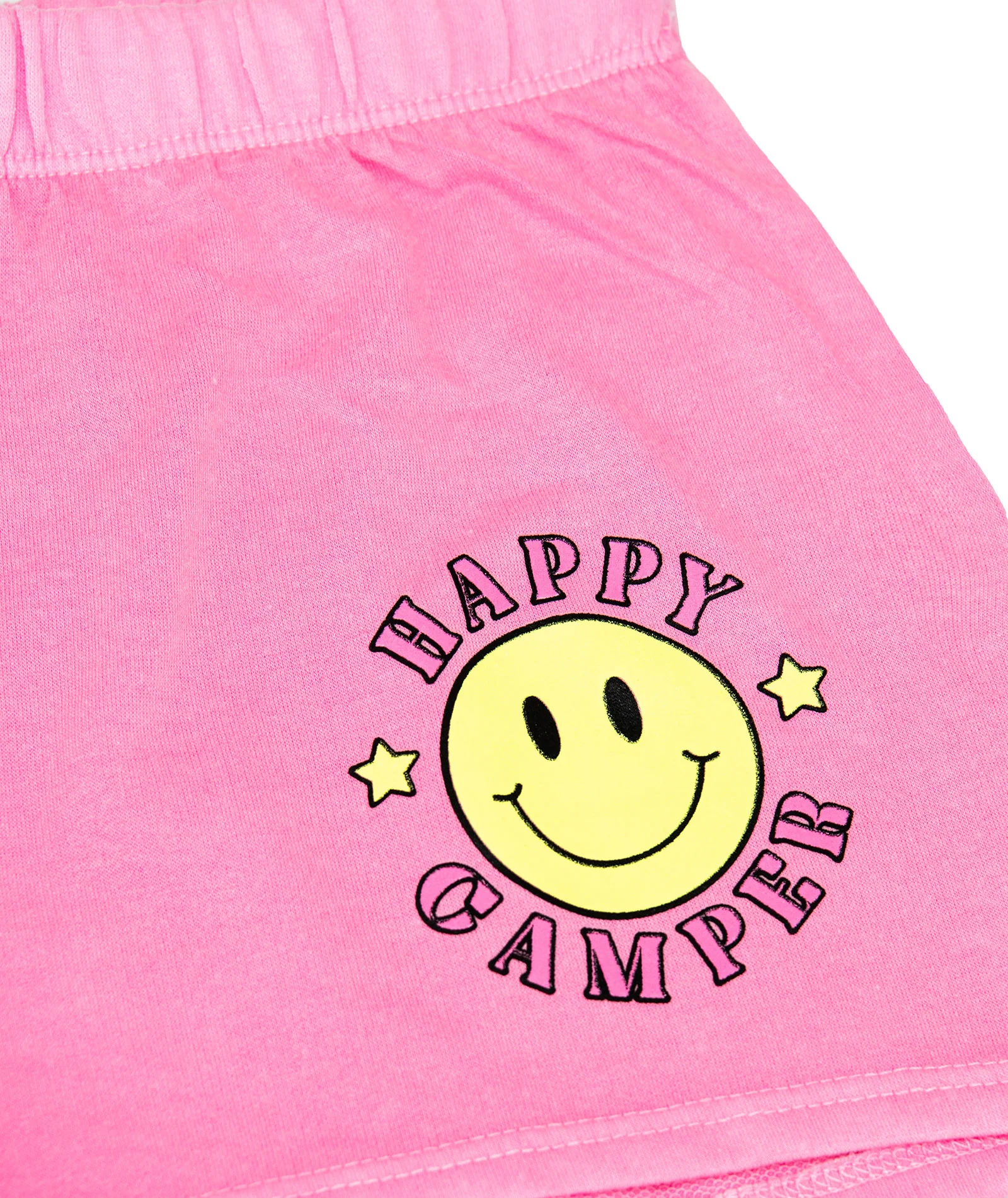 Firehouse Girls Neon Pink Happy Camper Fleece Shorts - Image 2