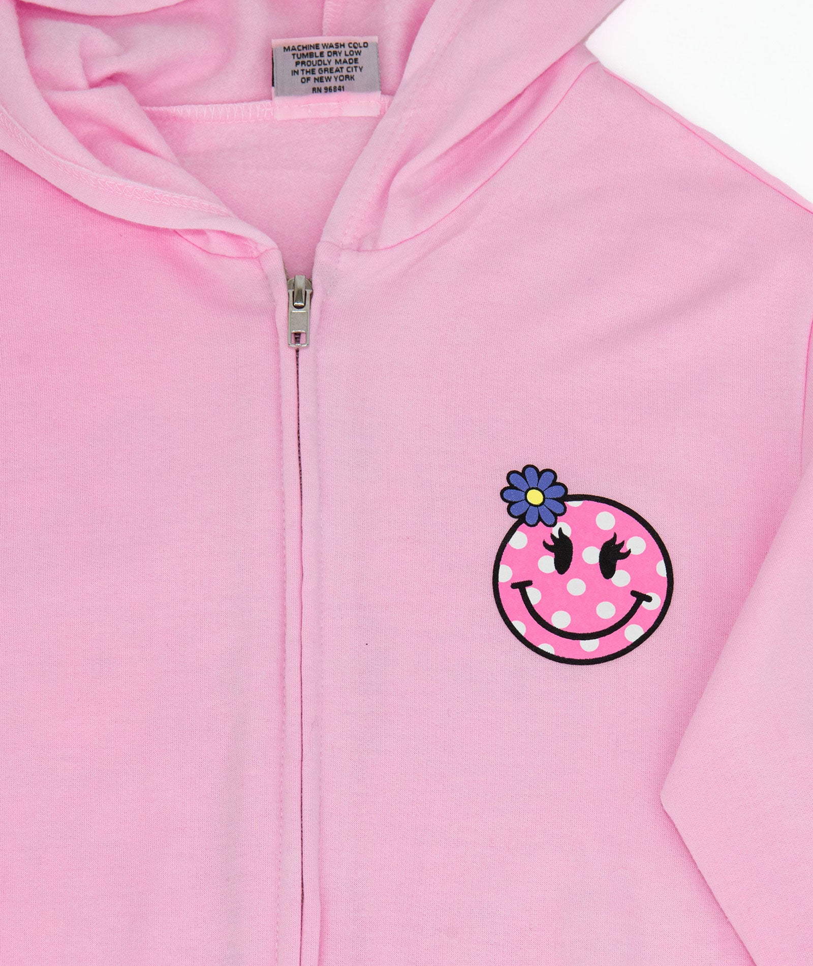 Firehouse Girls Polka Dot Smiley Zip Hoodie - Image 3