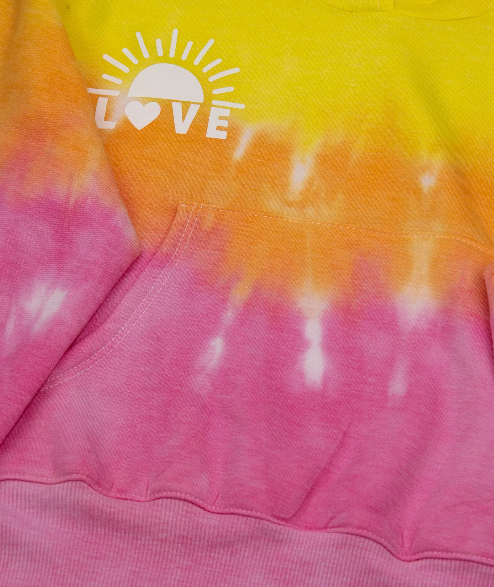 Firehouse Girls St. Barths Tie Dye Love Rays Pocket Hoodie - Image 2