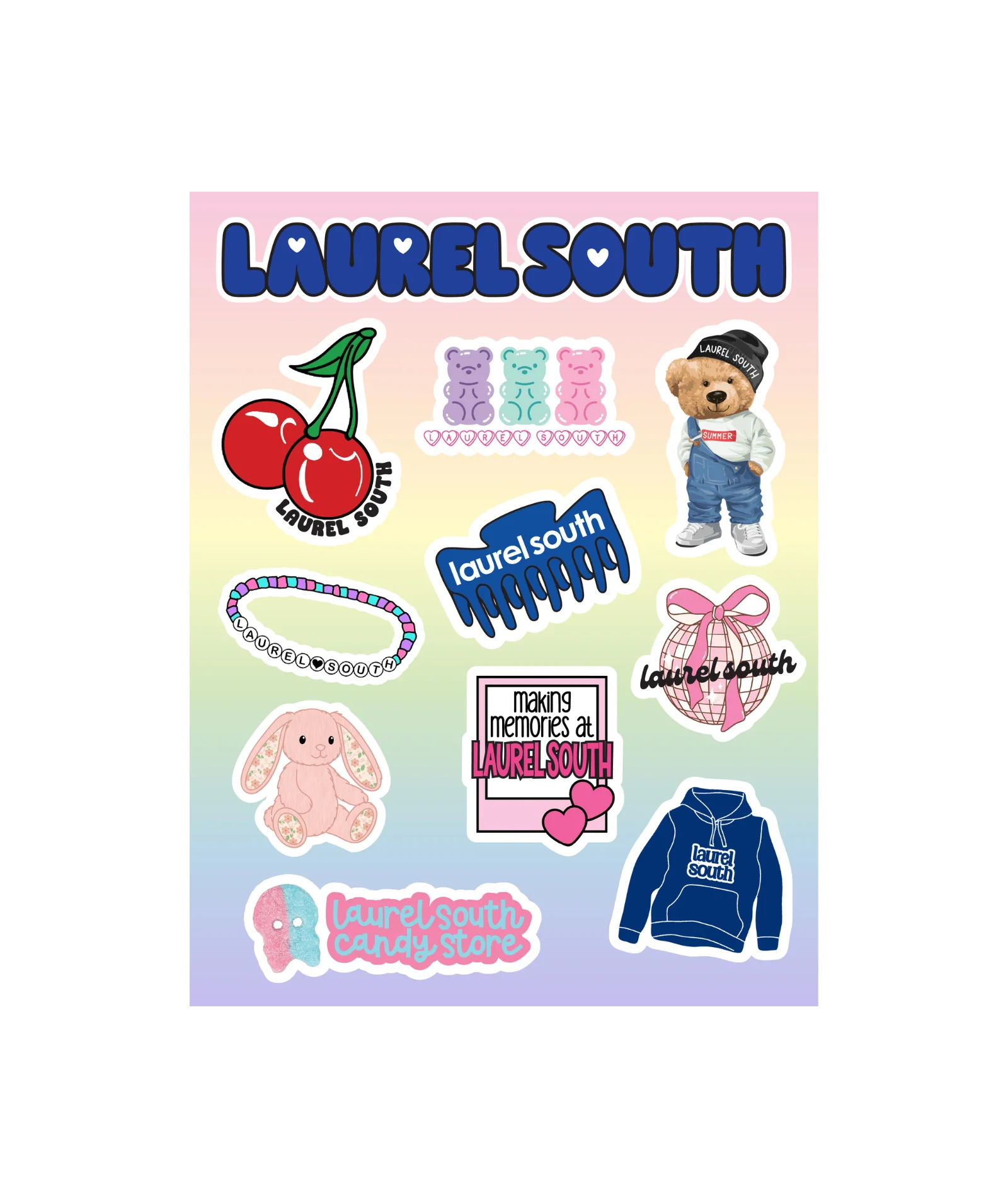 Frankie's Exclusives Cutie Camp Name Vinyl Sticker Set of 12 - Image 5