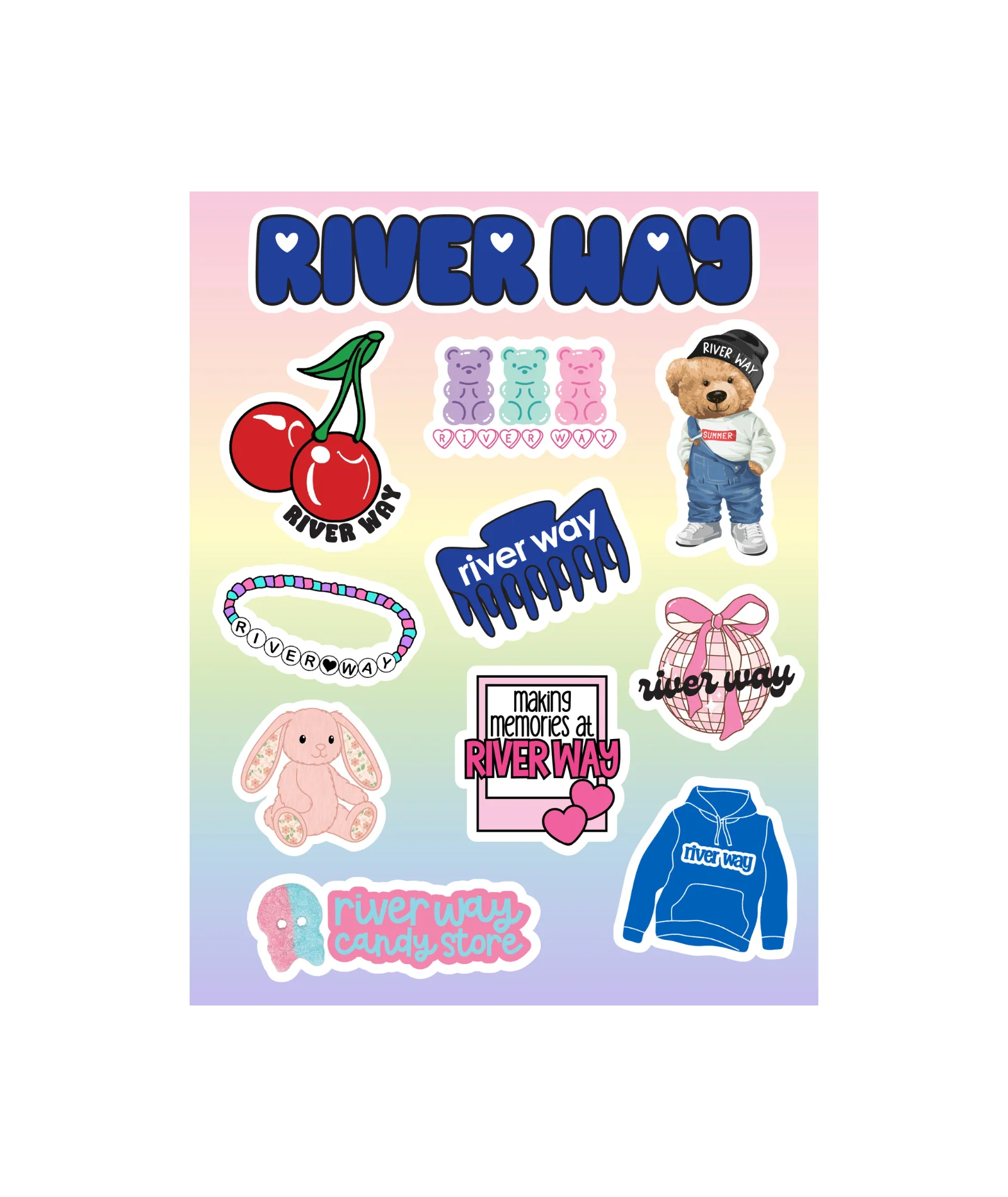 Frankie's Exclusives Cutie Camp Name Vinyl Sticker Set of 12 - Image 6