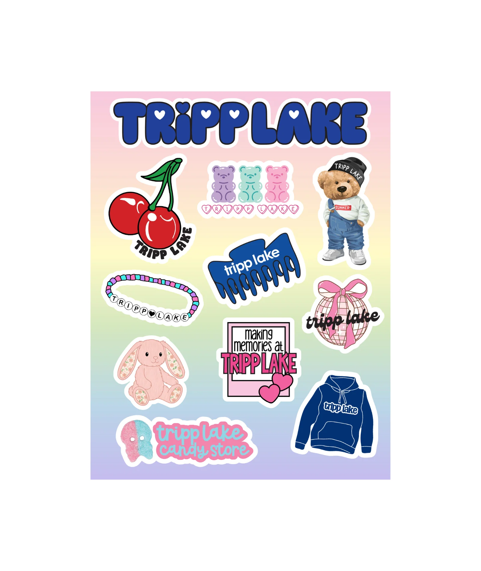 Frankie's Exclusives Cutie Camp Name Vinyl Sticker Set of 12 - Image 7