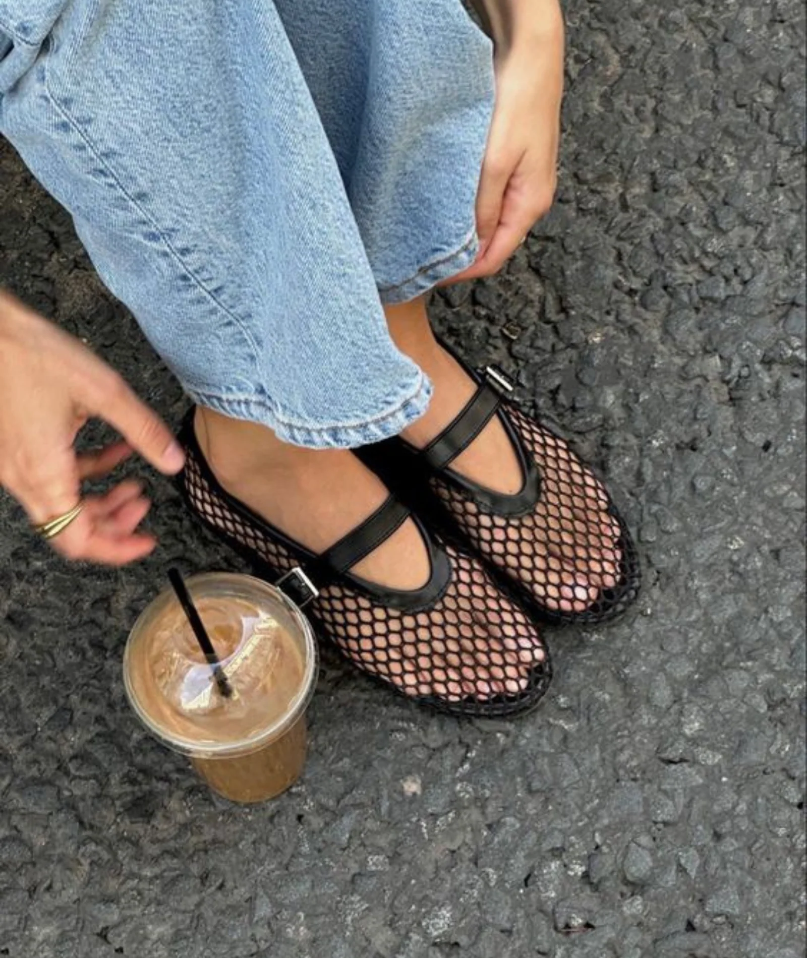 Frankie's Exclusives Women Mary Jane Mesh Ballet Flats - Image 5