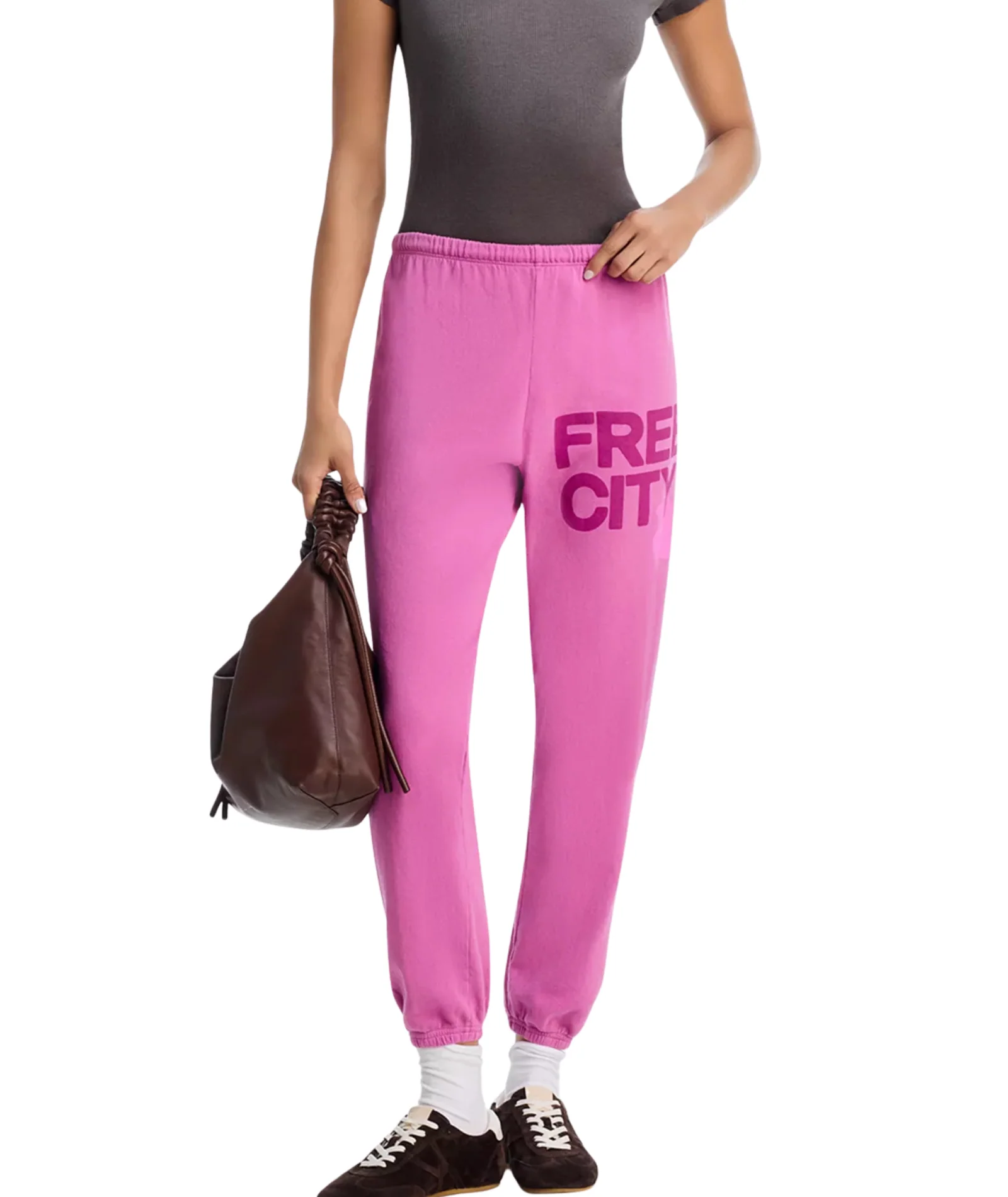 FREECITY Women Large Sweatpants New Pinkshrooms - Image 2