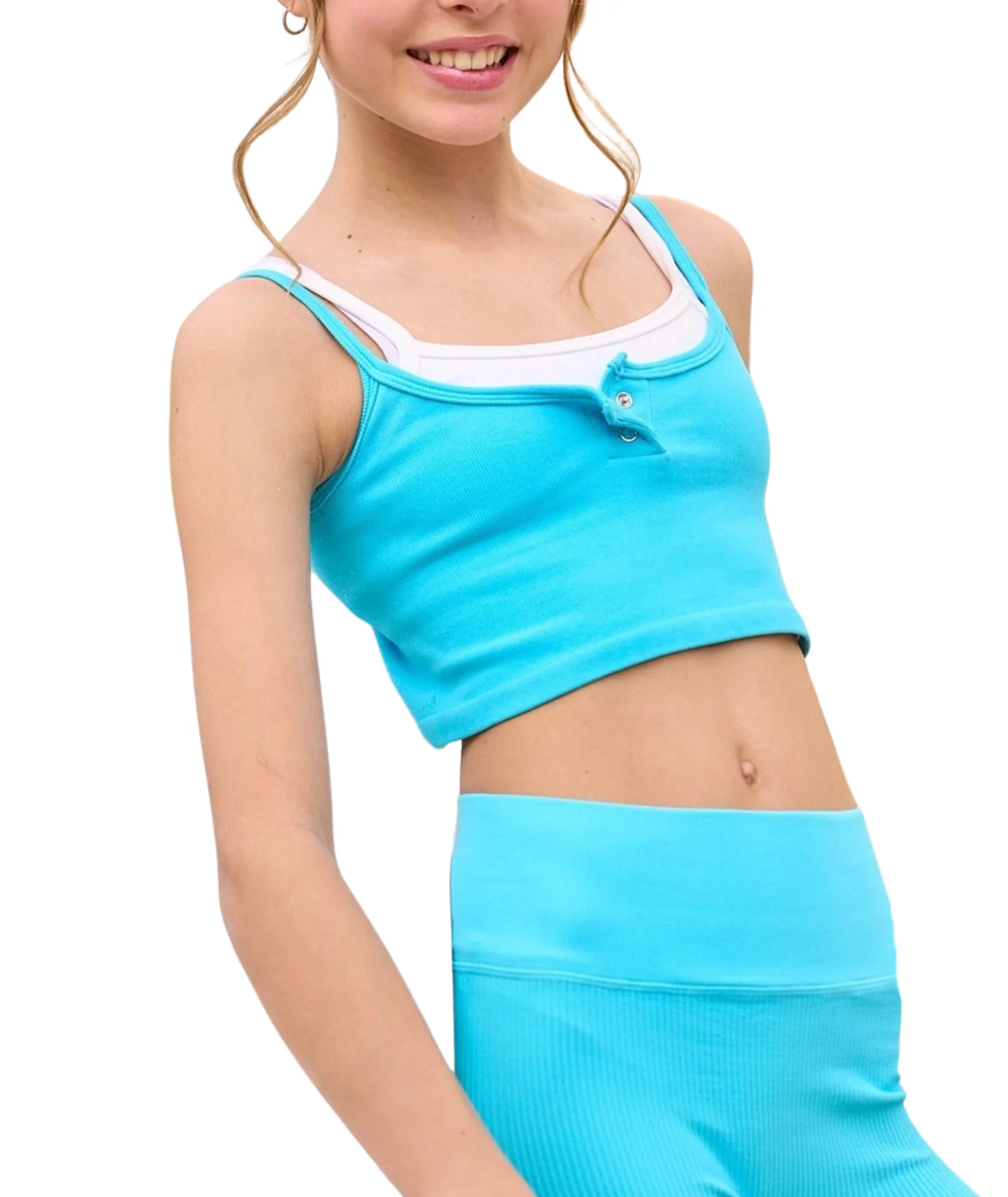 Patty Double Layer Crop Cami Tank - Image 2