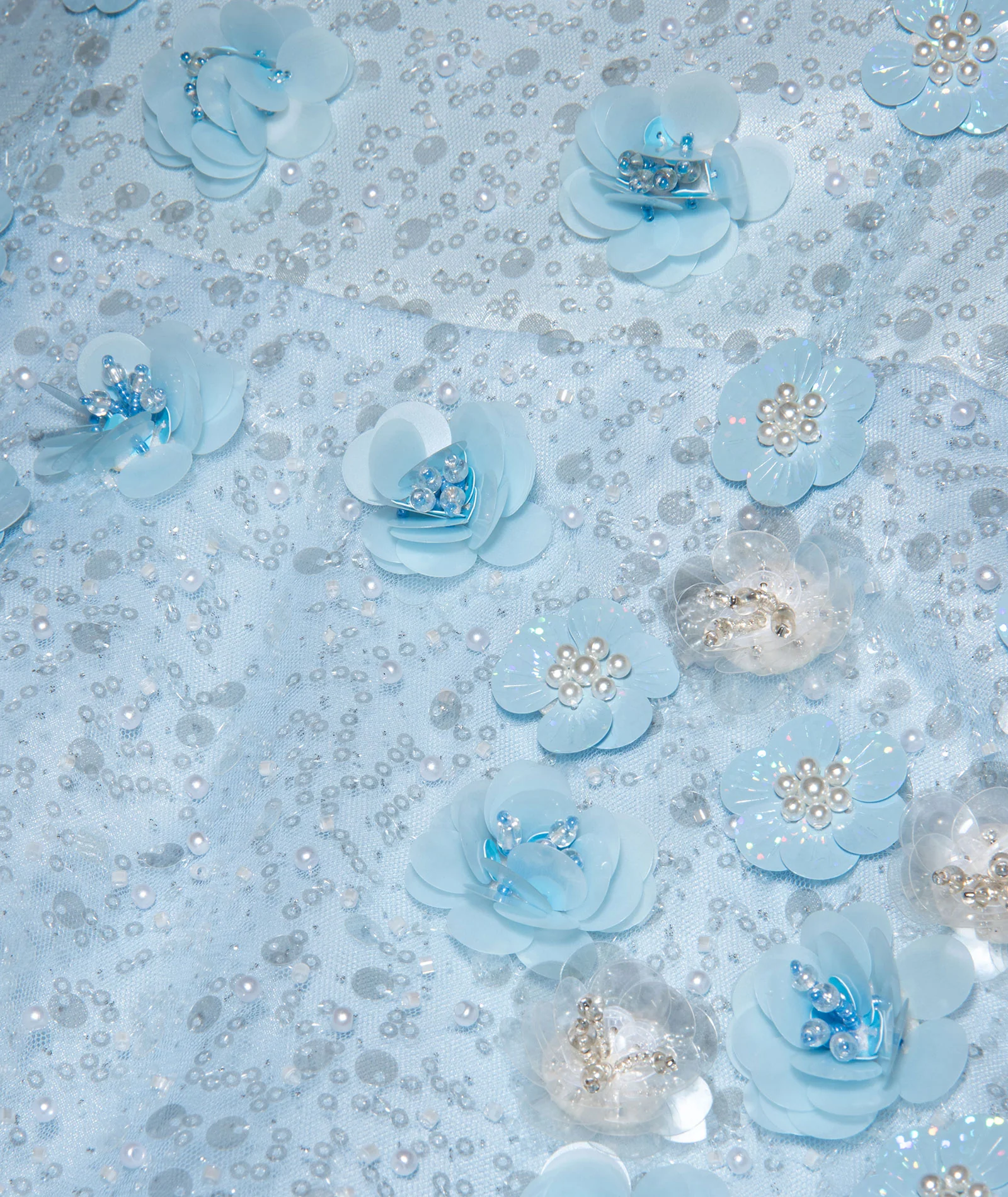 Jovani Girls Bianca Strapless Applique Party Dress Light Blue - Image 3