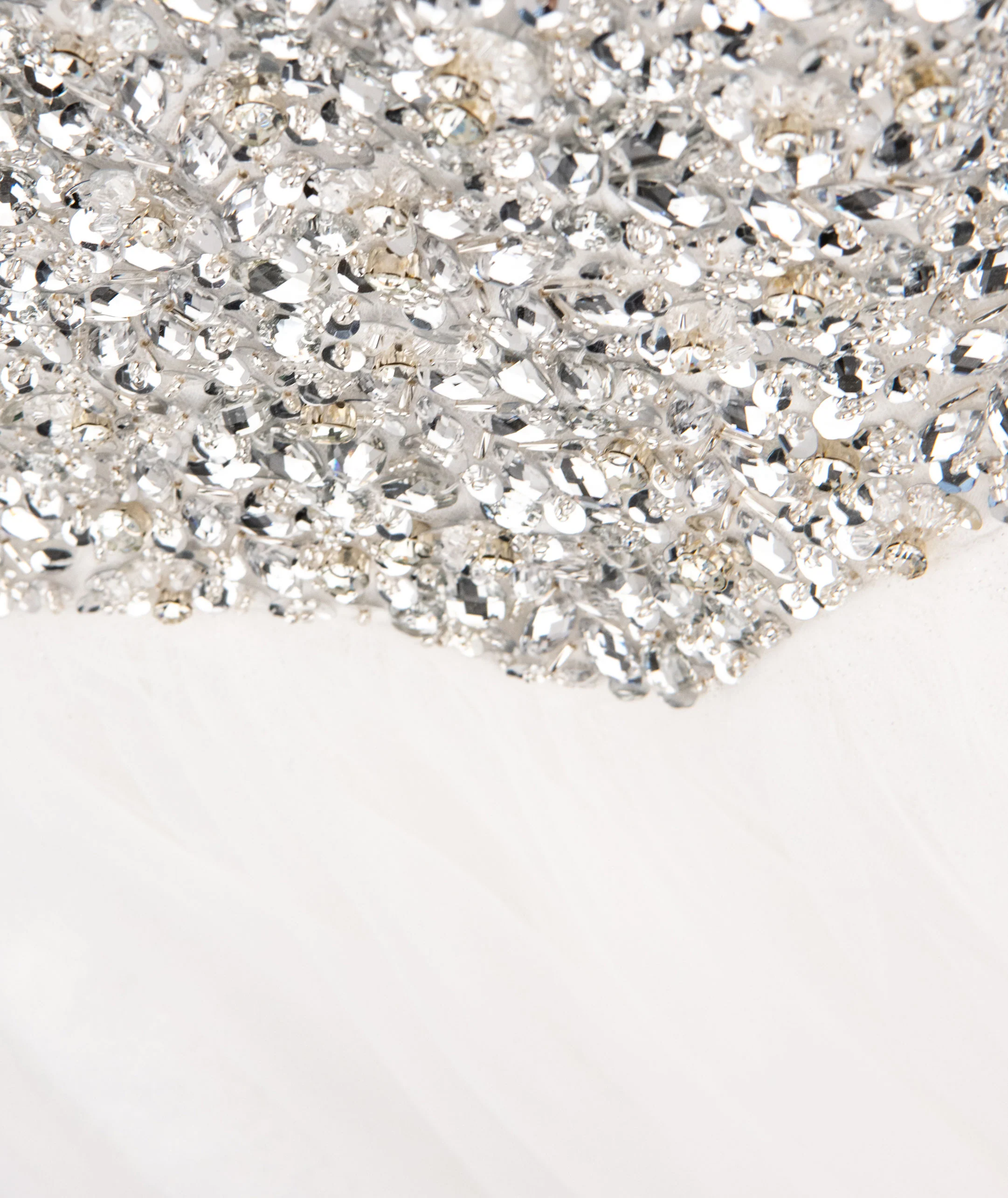 Jovani Girls Talia Crystal Tulle Dress White - Image 3