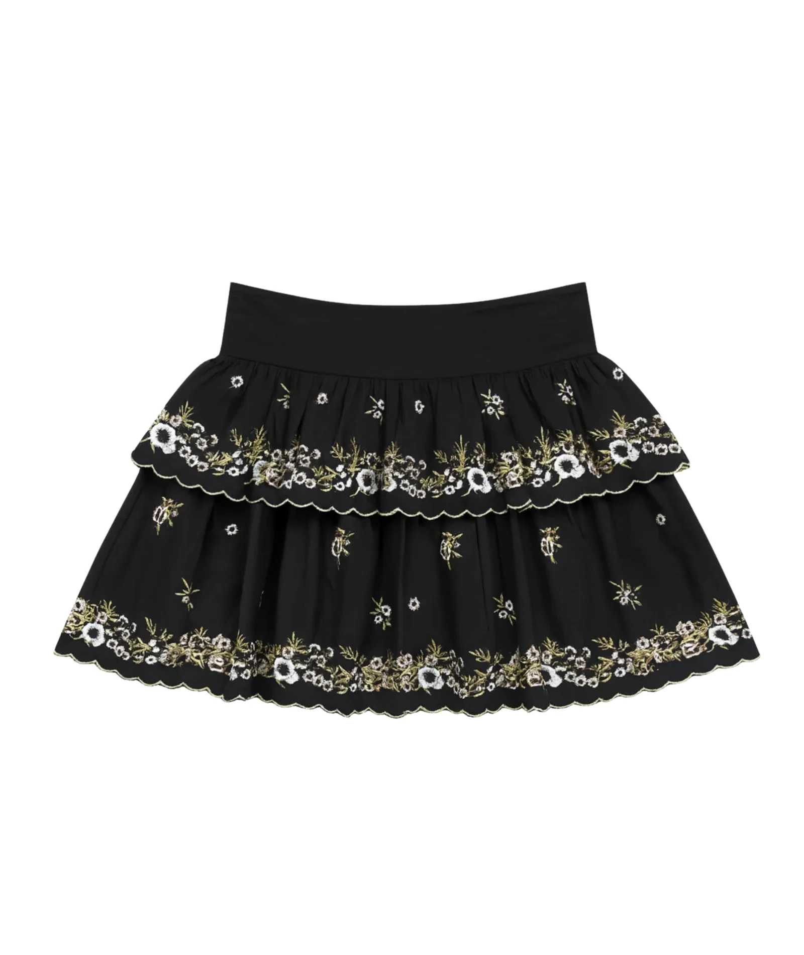 Katie J NYC Girls Black/Gold Lurex Allegra Skirt - Image 4
