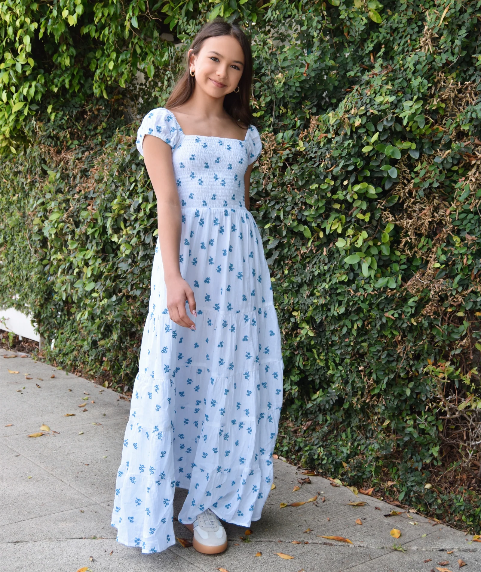 Katie J NYC Girls Boho Eyelet Indie Dress - Image 2
