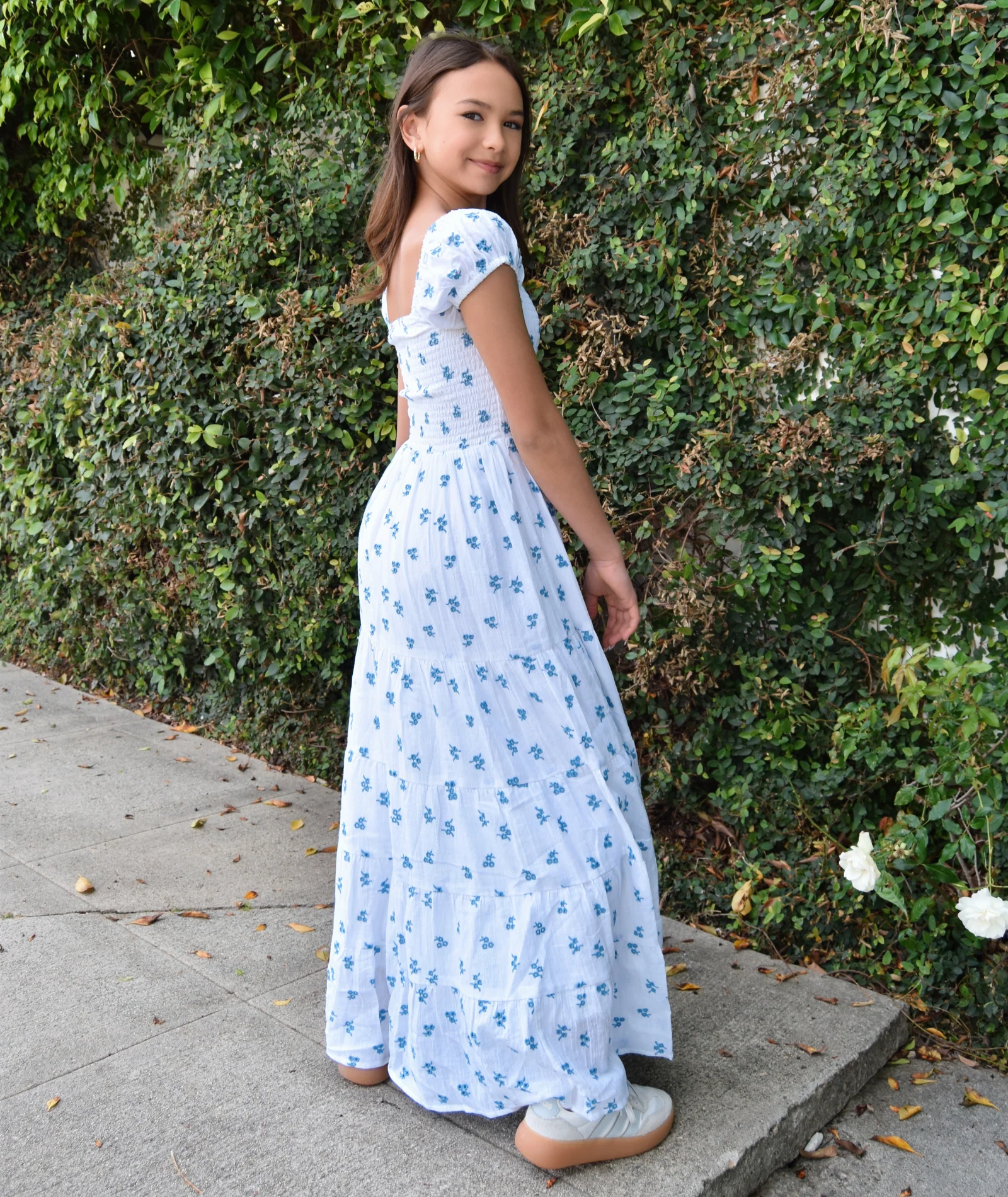 Katie J NYC Girls Boho Eyelet Indie Dress - Image 3