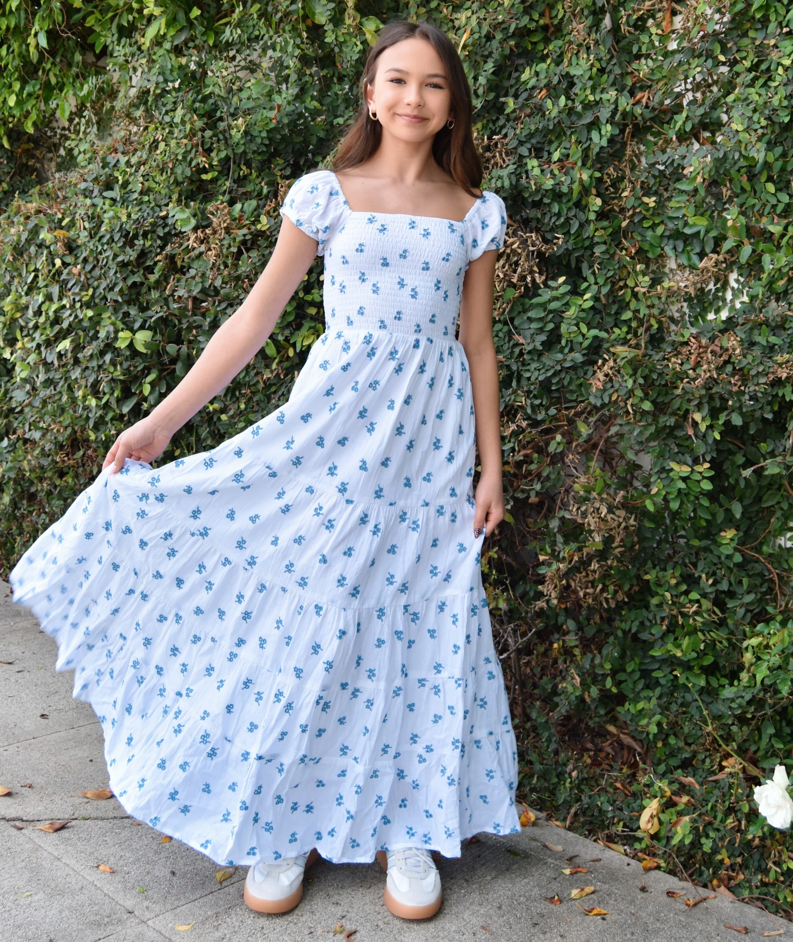 Katie J NYC Girls Boho Eyelet Indie Dress - Image 4
