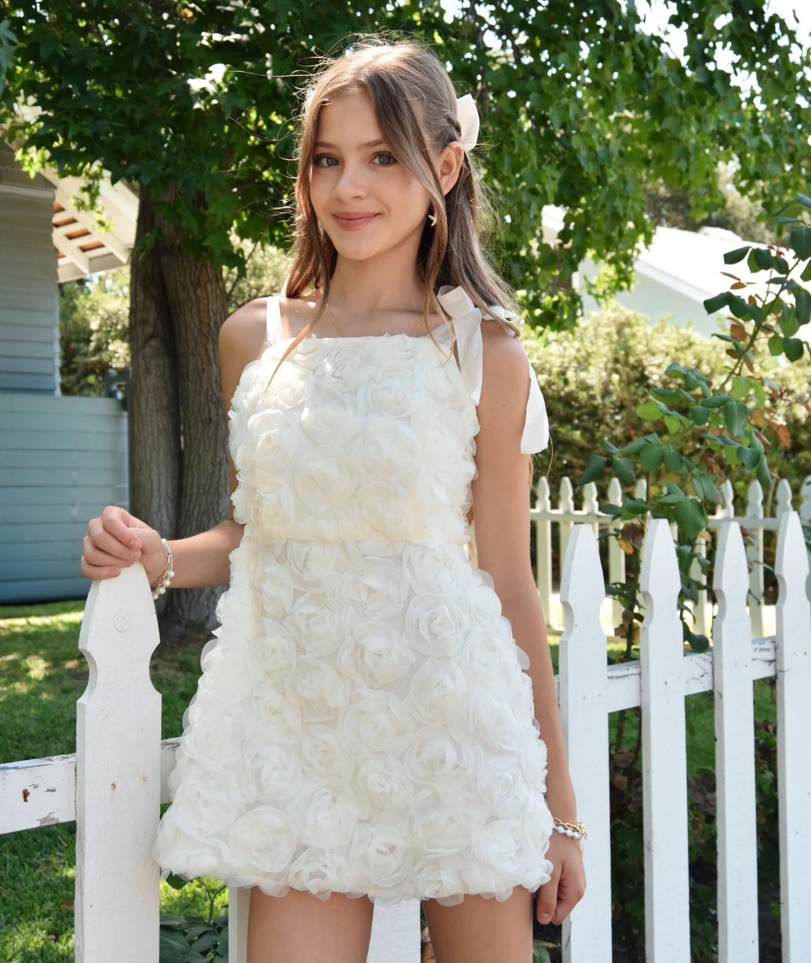 Katie J NYC Girls Bonnie Roses Dress - Image 4