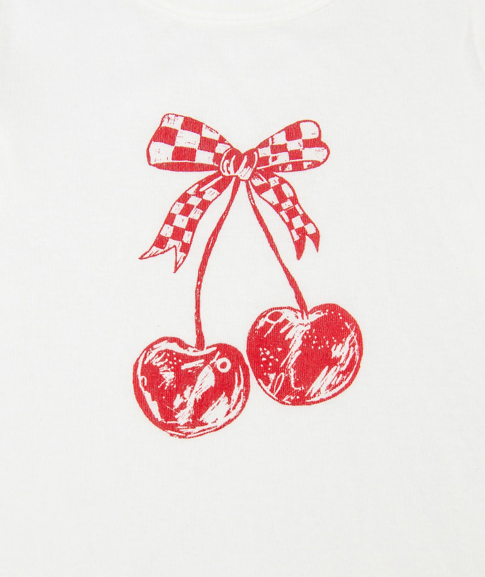 Katie J NYC Girls Checkered Cherry Tee - Image 5