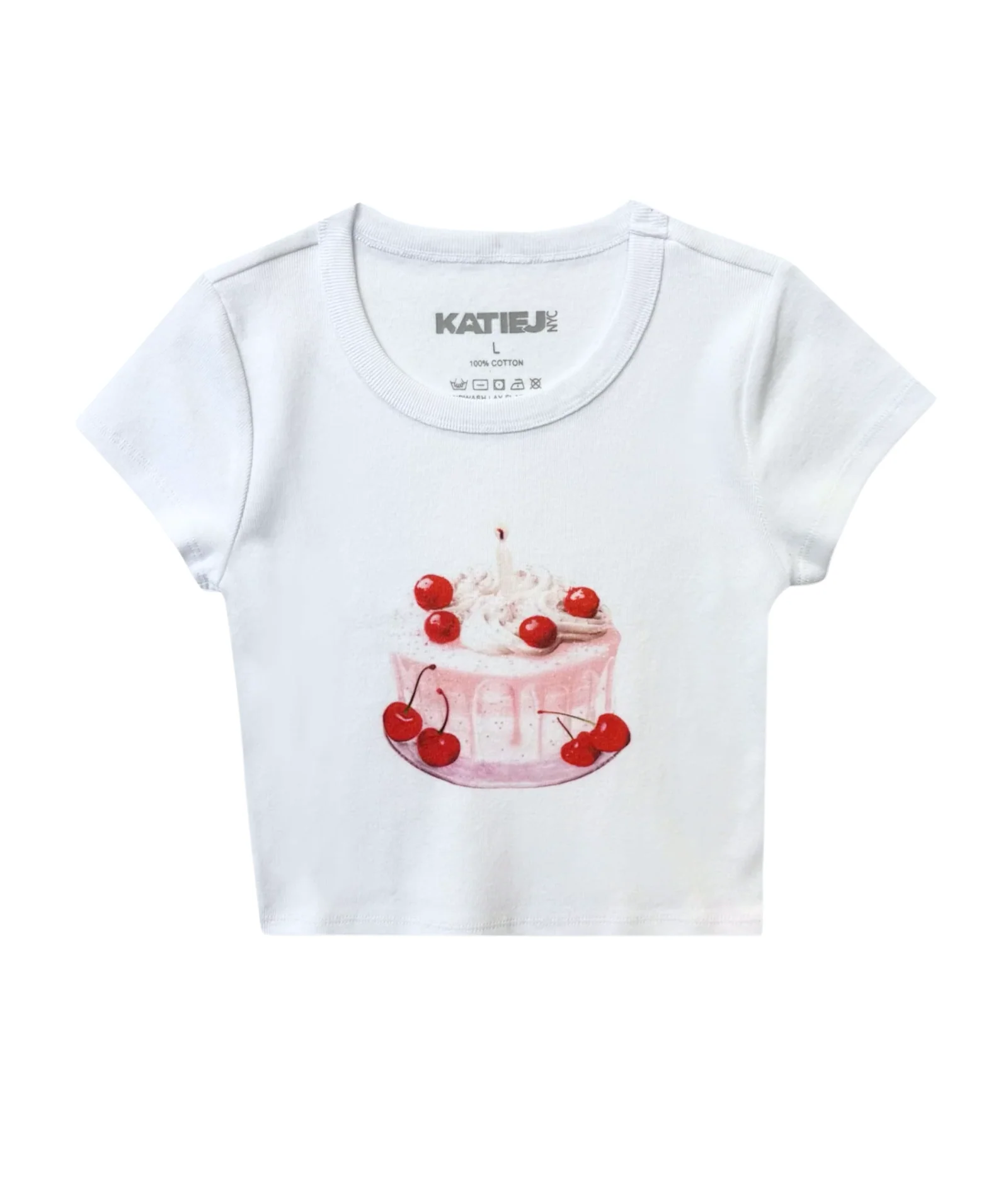 Katie J NYC Girls Cherry Cake Tee - Image 5