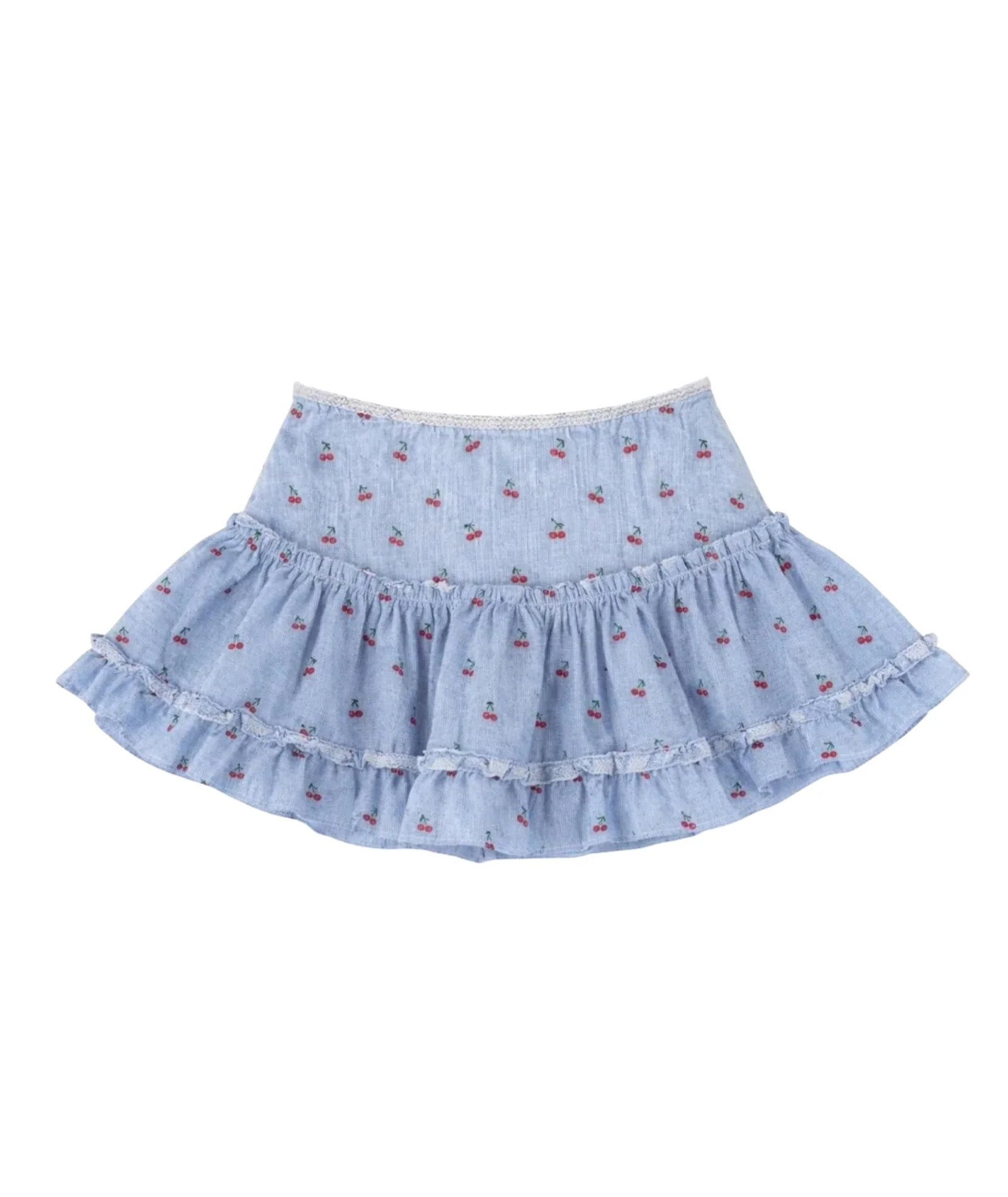 Katie J NYC Girls Cherry Seersucker Dixie Skirt - Image 6