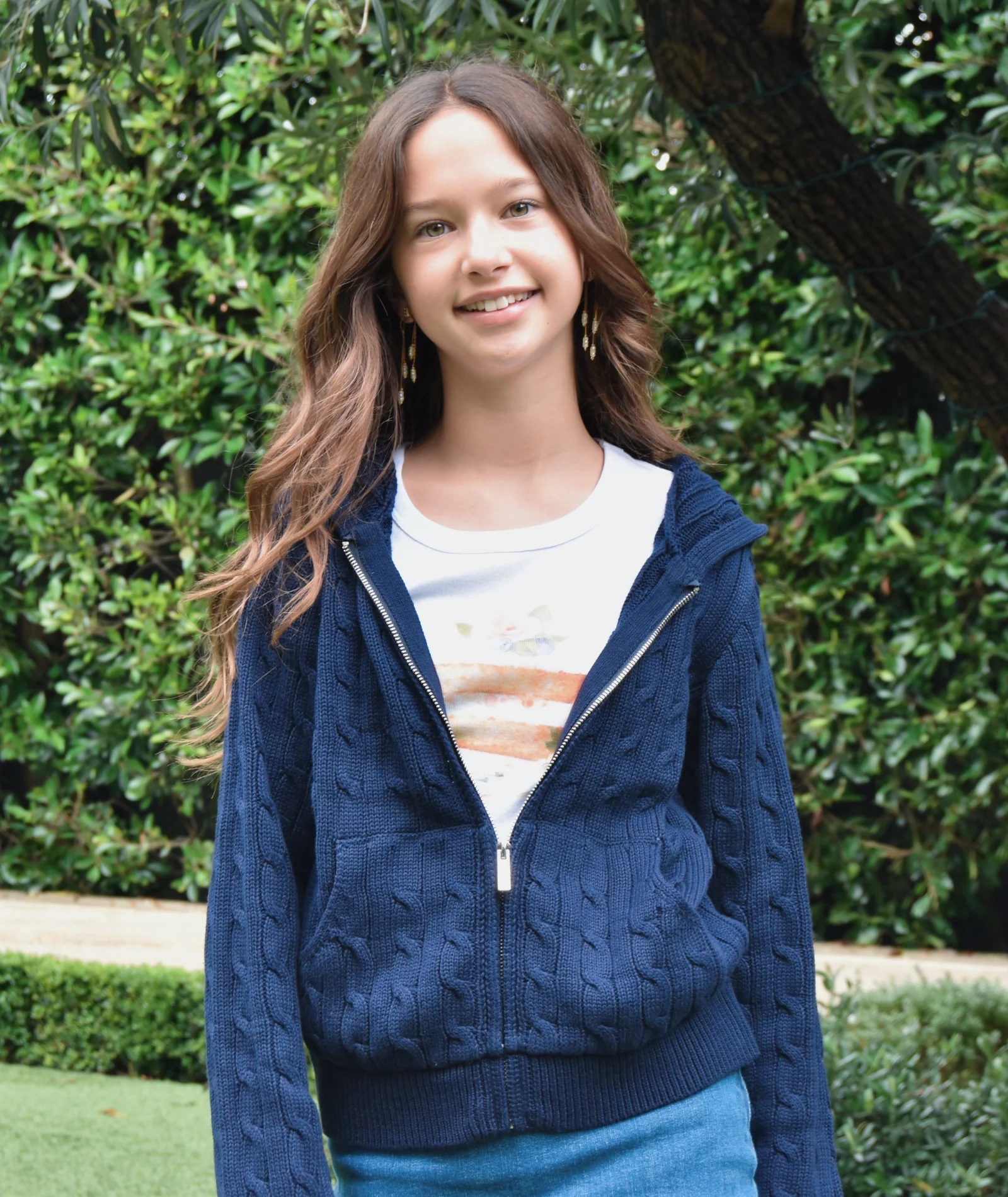 Katie J NYC Girls Collins Zip Sweater Hoodie - Image 3