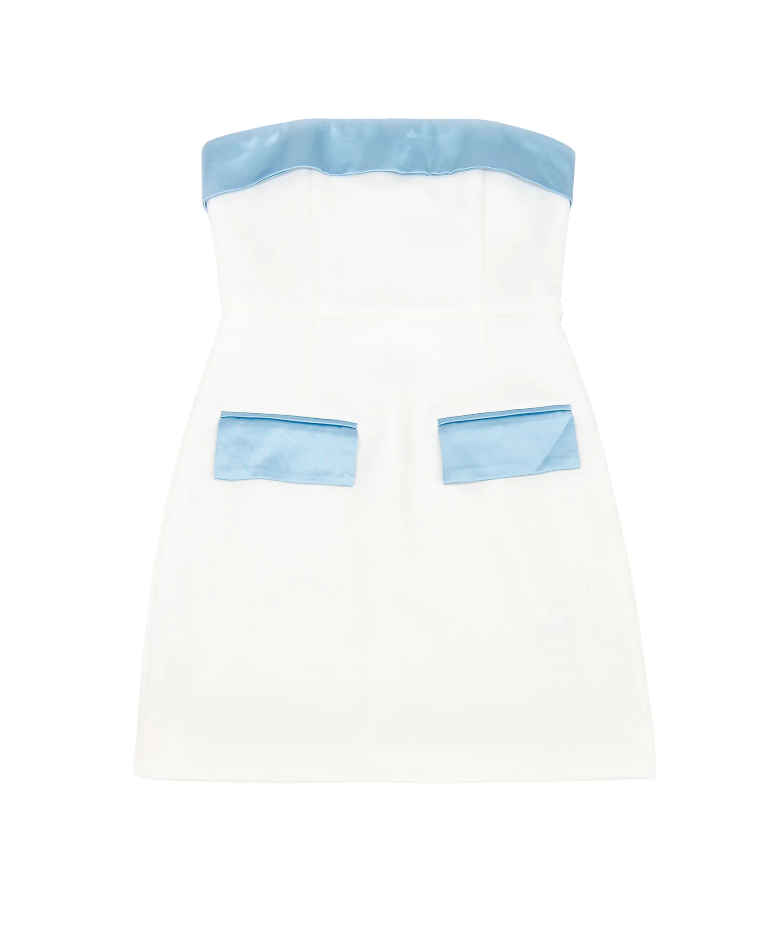 Katie J NYC Girls White/Baby Blue Ember Dress - Image 4