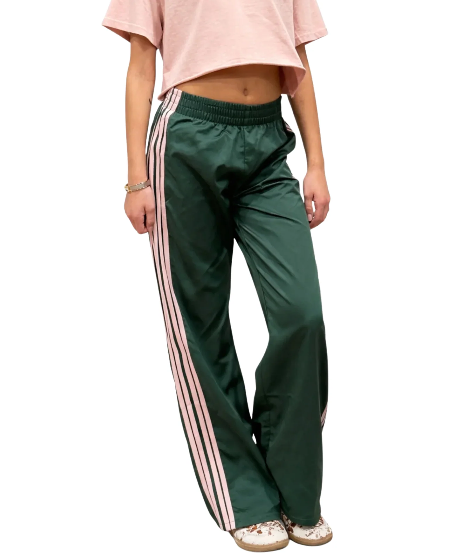 Katie J NYC Girls Jordyn Pants Pine/Soft Pink - Image 2