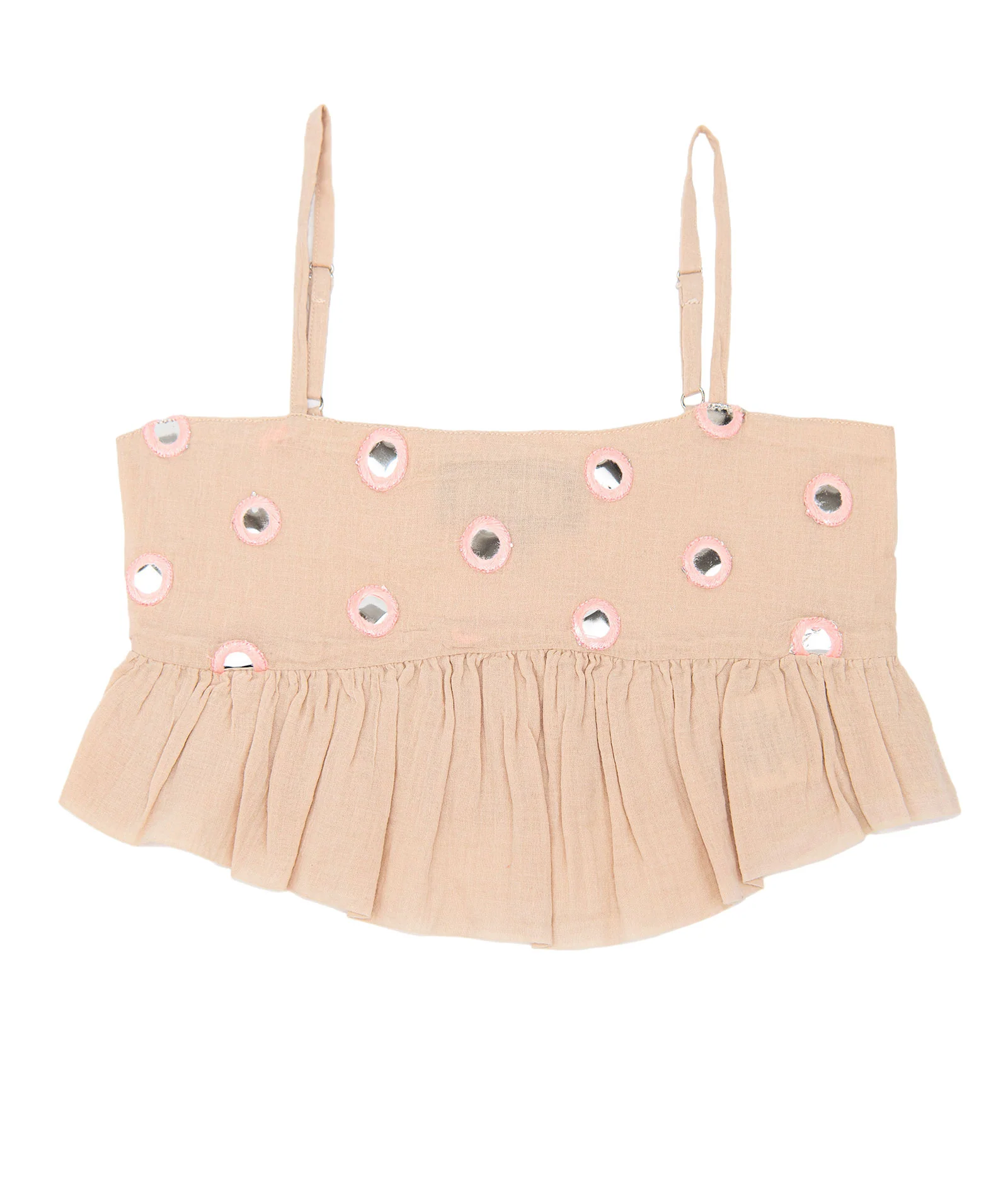 Katie J NYC Girls Meena Peach/Turquoise Top - Image 4