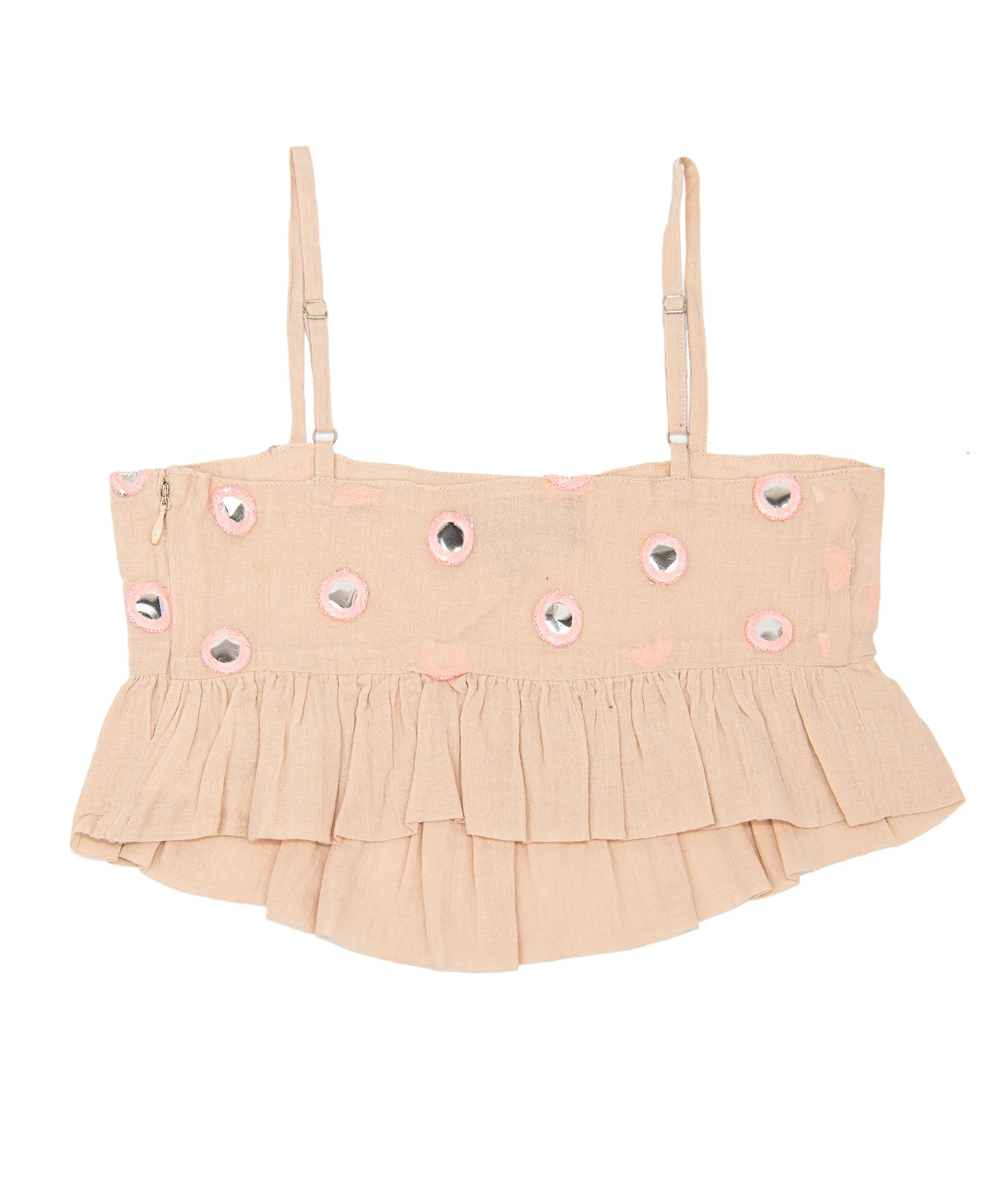 Katie J NYC Girls Meena Peach/Turquoise Top - Image 5