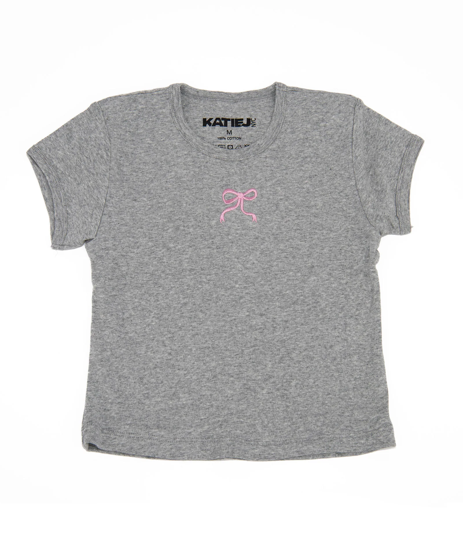 Katie J NYC Girls Mini Pink Bow Embroidered Tee - Image 3