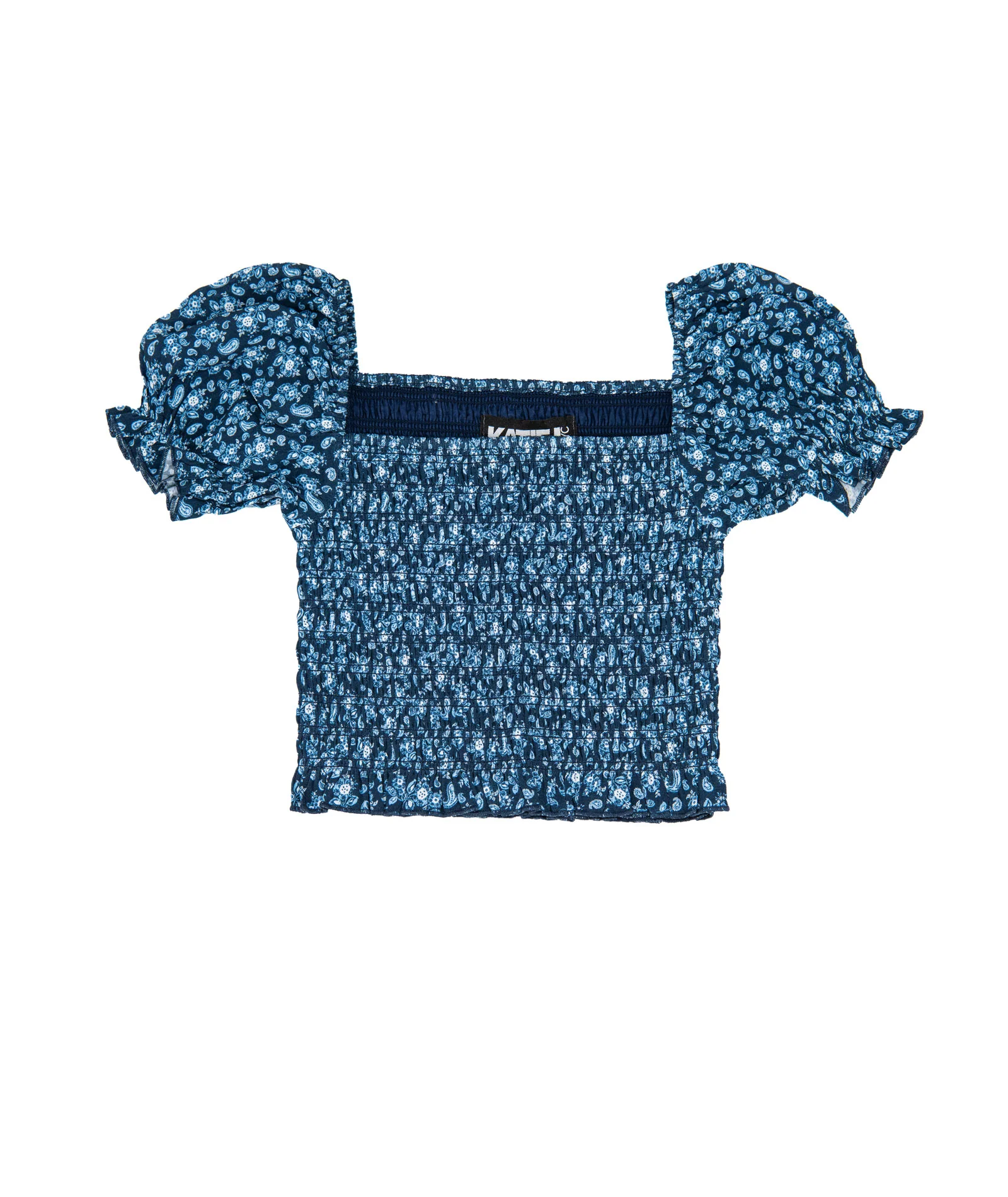 Katie J NYC Girls Navy Floral Paisley Marlee Top - Image 5