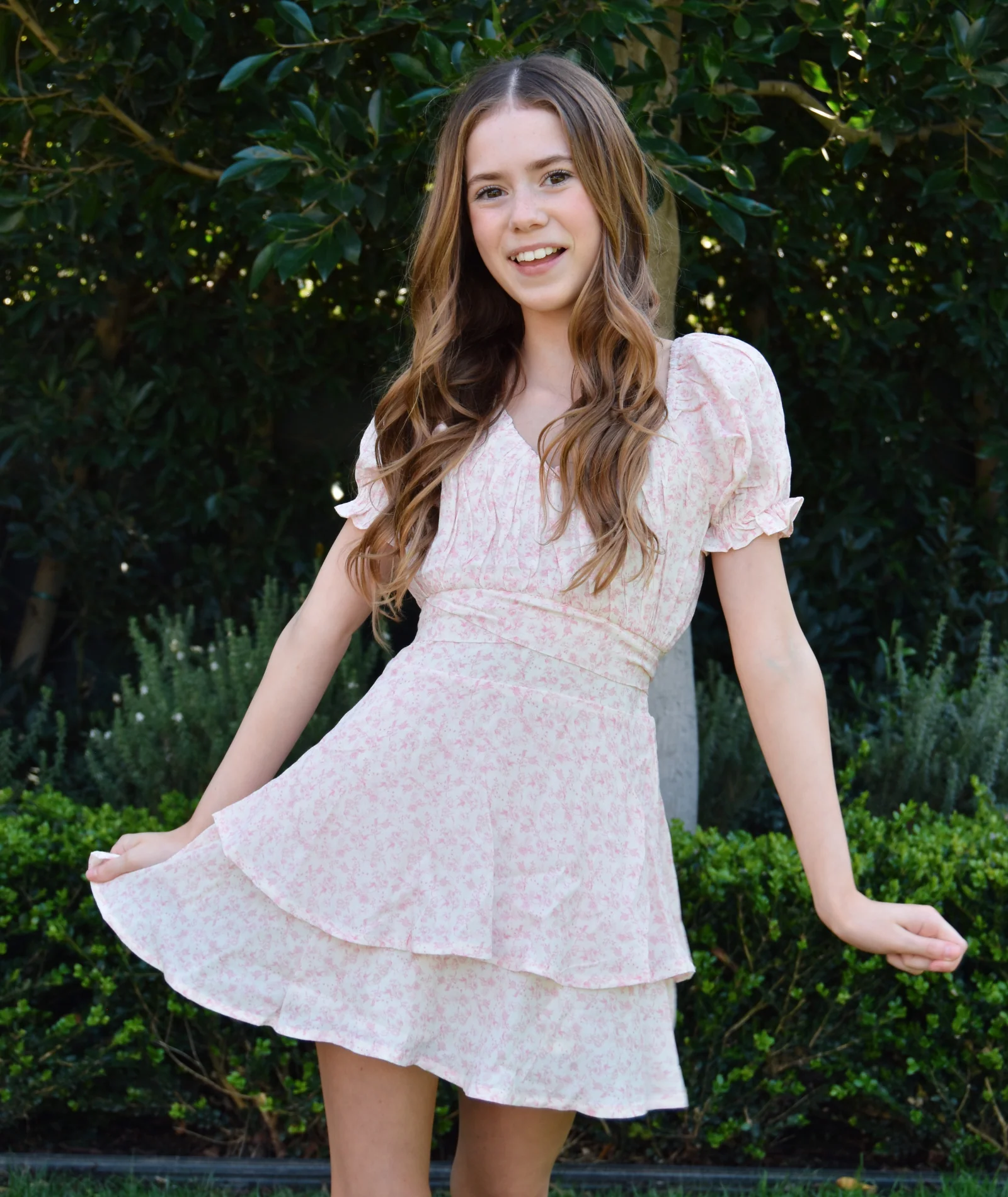 Katie J NYC Girls Pink Mini Toile Delilah Dress - Image 3