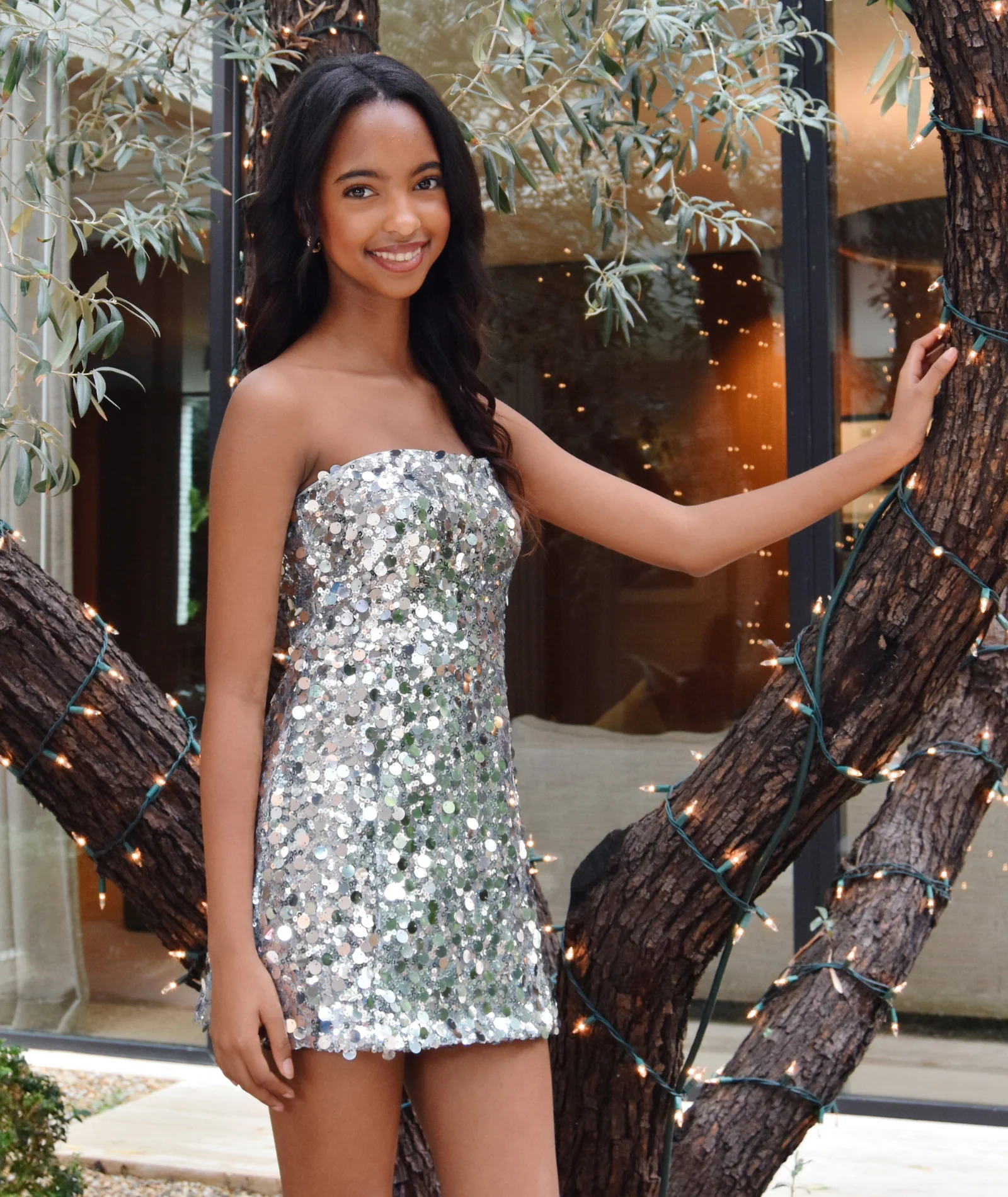 Katie J NYC Girls Robin Sequin Dress - Image 3