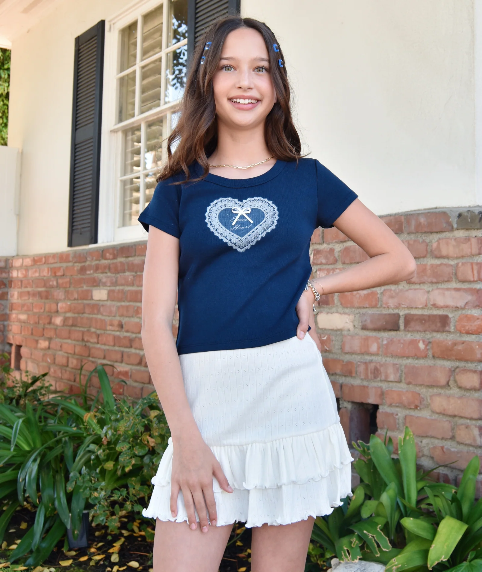 Katie J NYC Girls Sweethearts Tee - Image 2