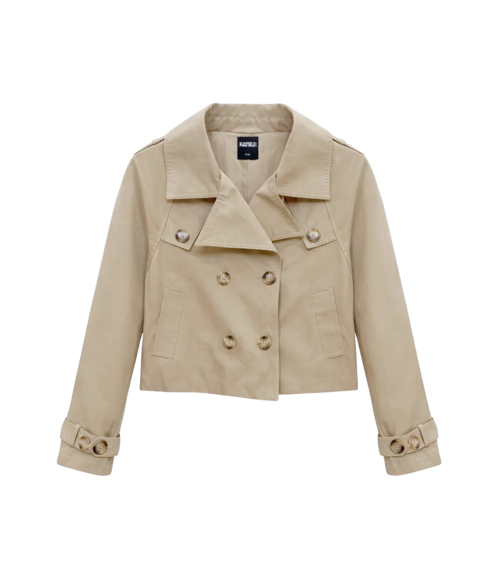Katie J NYC Girls Vance Cropped Trench Jacket - Image 5