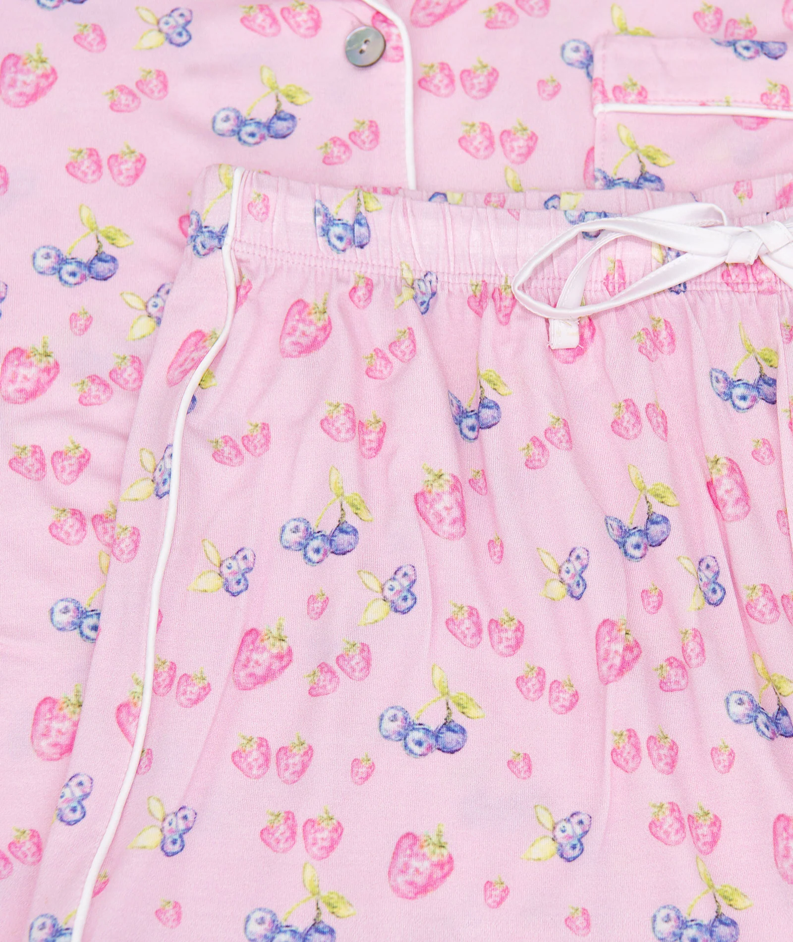 Katie J NYC Juniors Berries and Cream Lynn Shorts PJ Set - Image 2