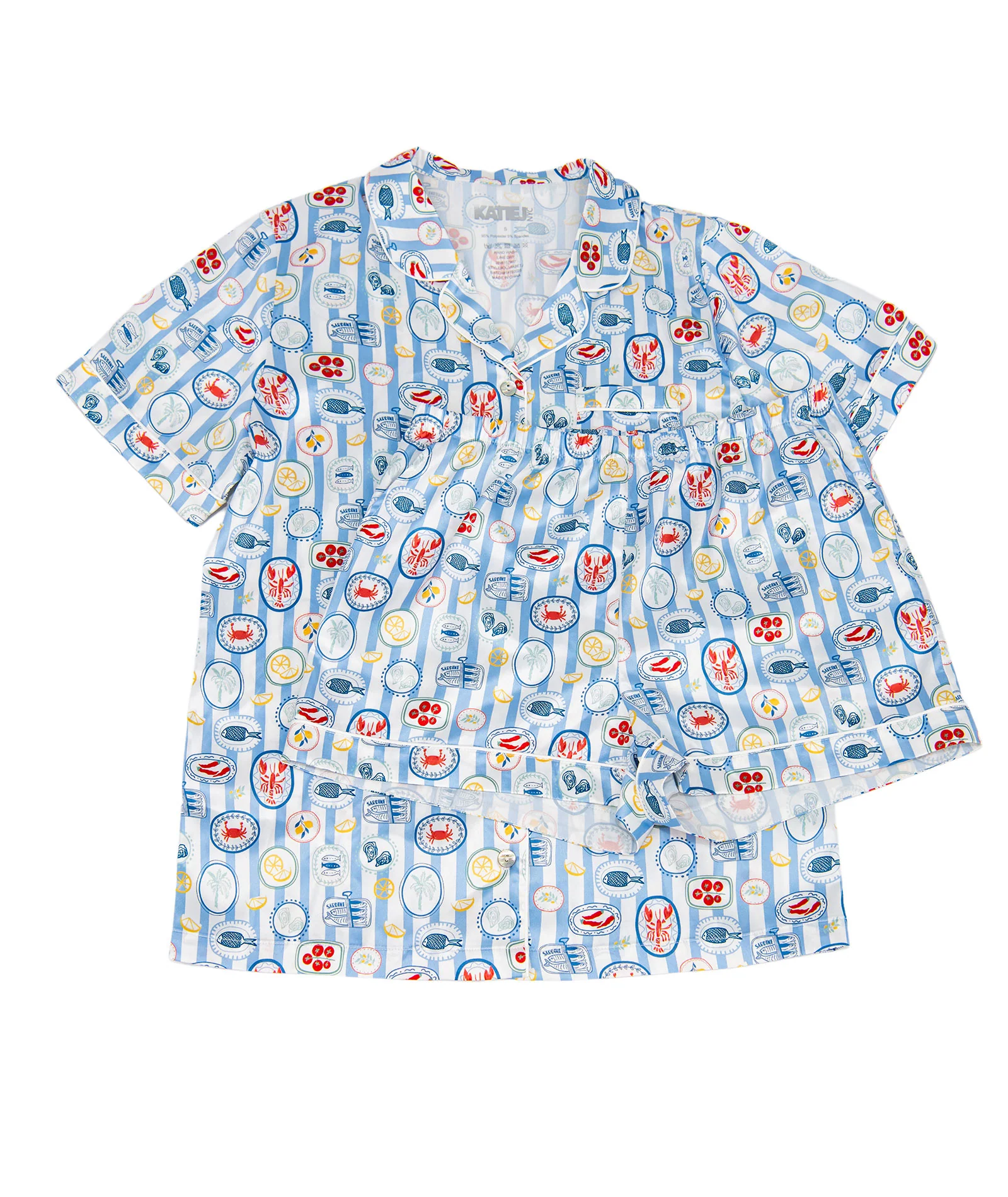 Katie J NYC Juniors Mediterranean Summer Olivia Shorts PJ Set - Image 4
