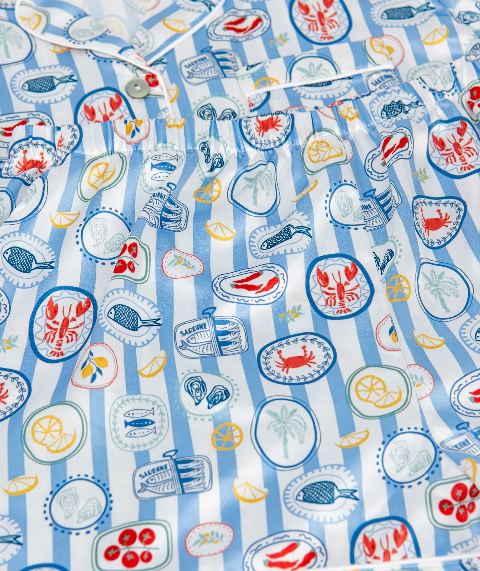 Katie J NYC Juniors Mediterranean Summer Olivia Shorts PJ Set - Image 5
