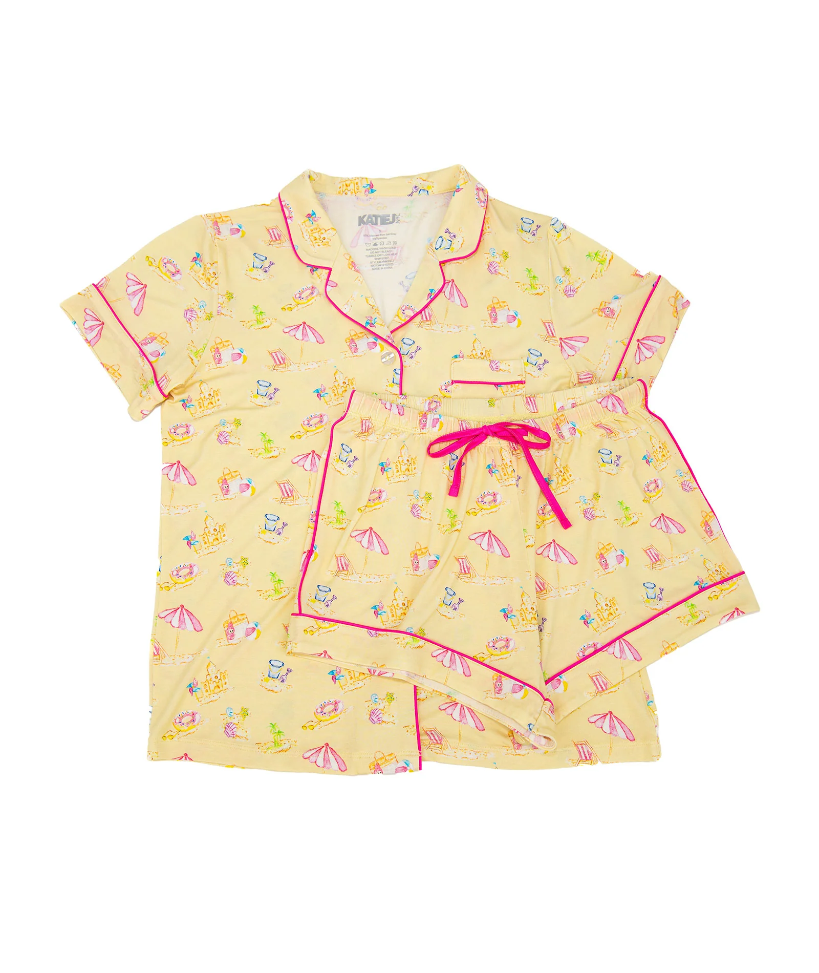 Katie J NYC Juniors Sandy Shores Lynn Shorts PJ Set - Image 3